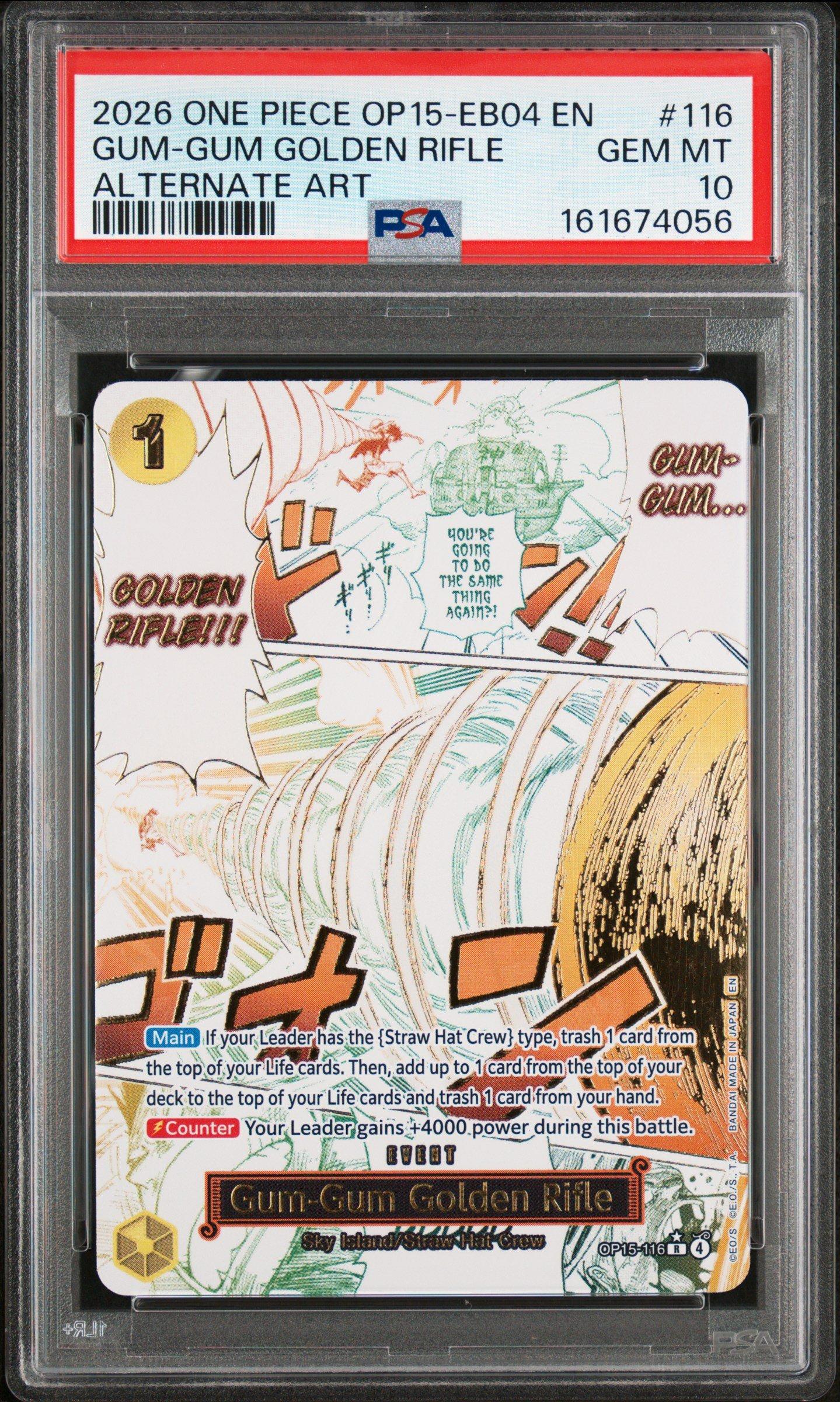 2026 One Piece Op15-eb04-adventure On Kami's Island 116 Gum-gum