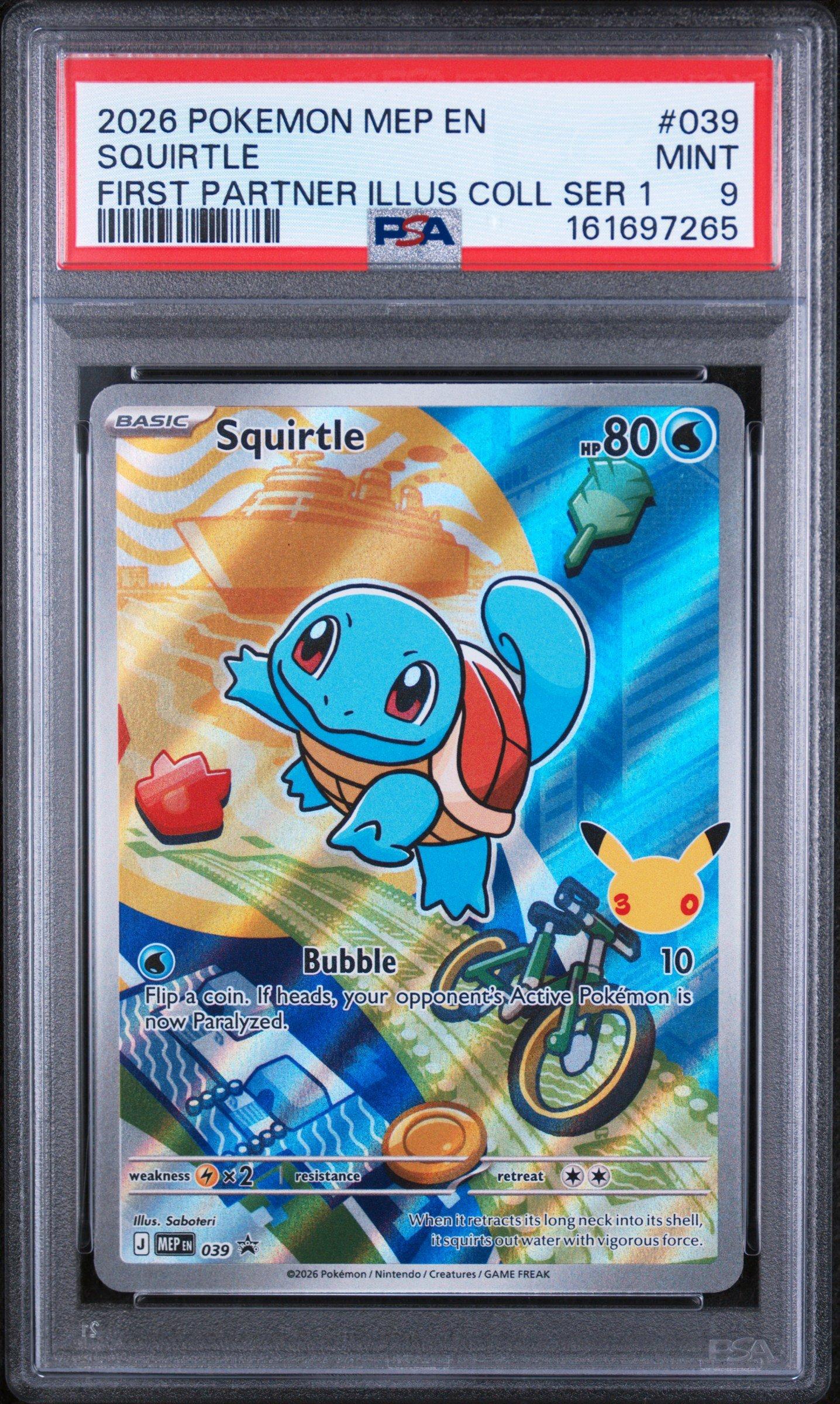 2026 Pokemon Mep En-me Black Star Promo 039 Squirtle First Partner