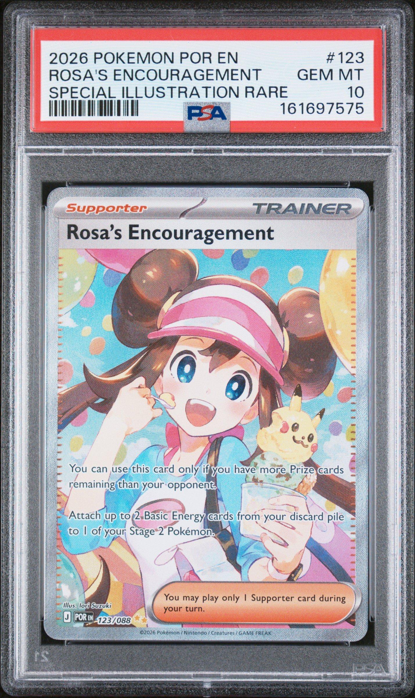 2026 Pokemon Por En-perfect Order 123 Rosa's Encouragement Special