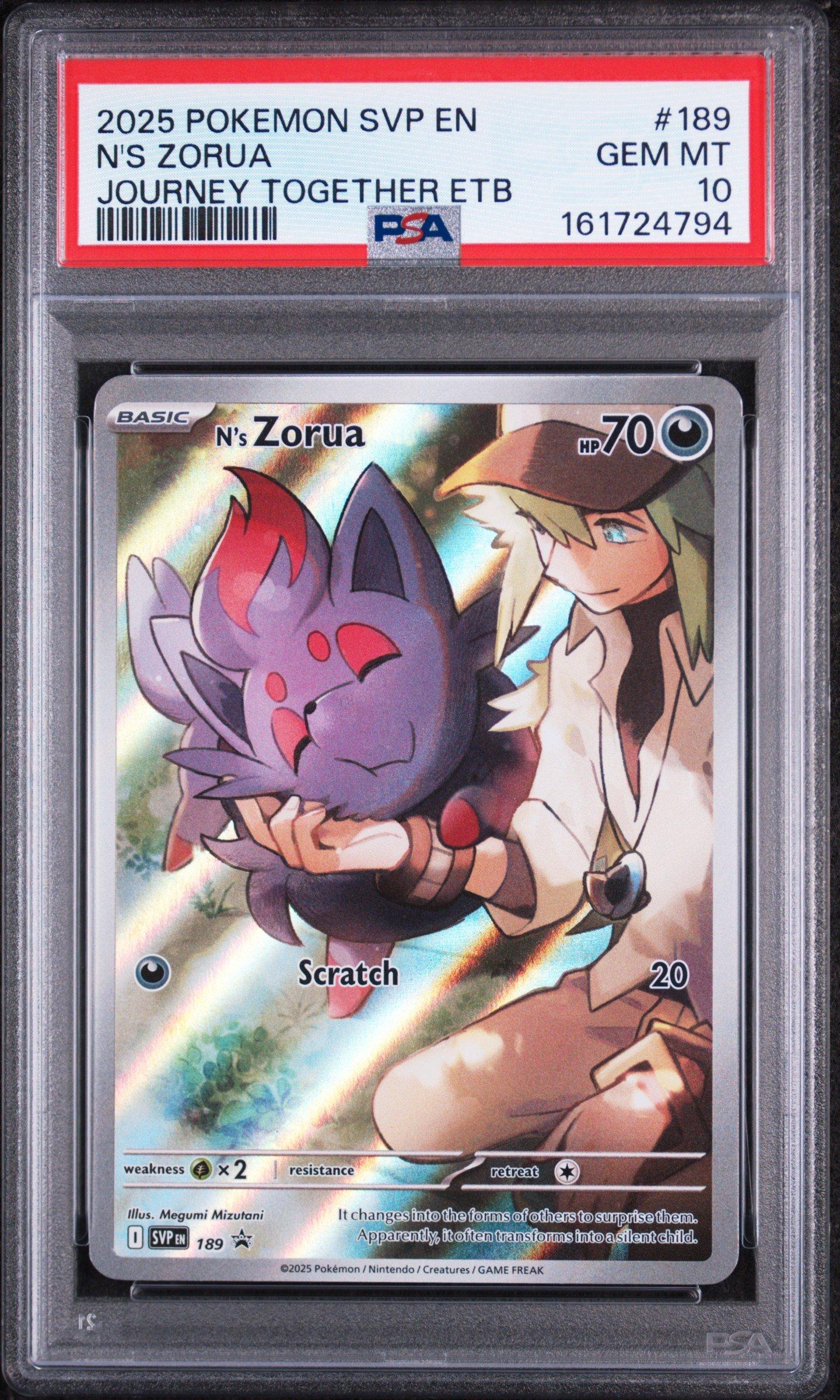2025 Pokemon Svp En-sv Black Star Promo 189 N's Zorua Journey