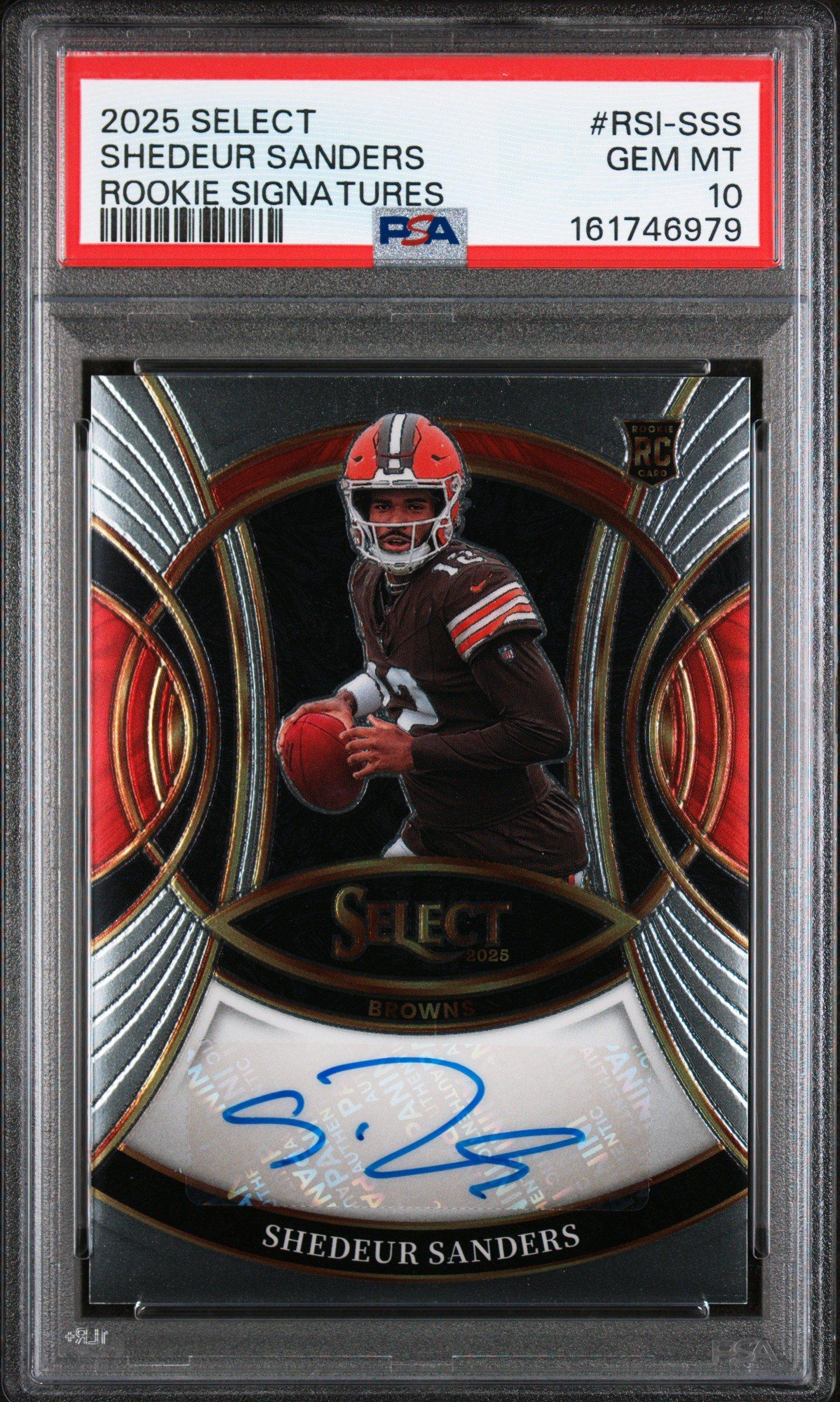 2025 Panini Select Rookie Signatures Rsi-sss Shedeur Sanders PSA