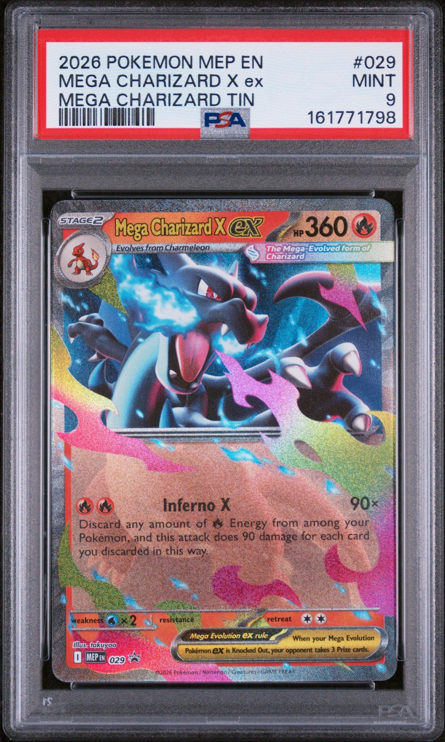 2026 Pokemon Mep En-me Black Star Promo 029 Mega Charizard X Ex