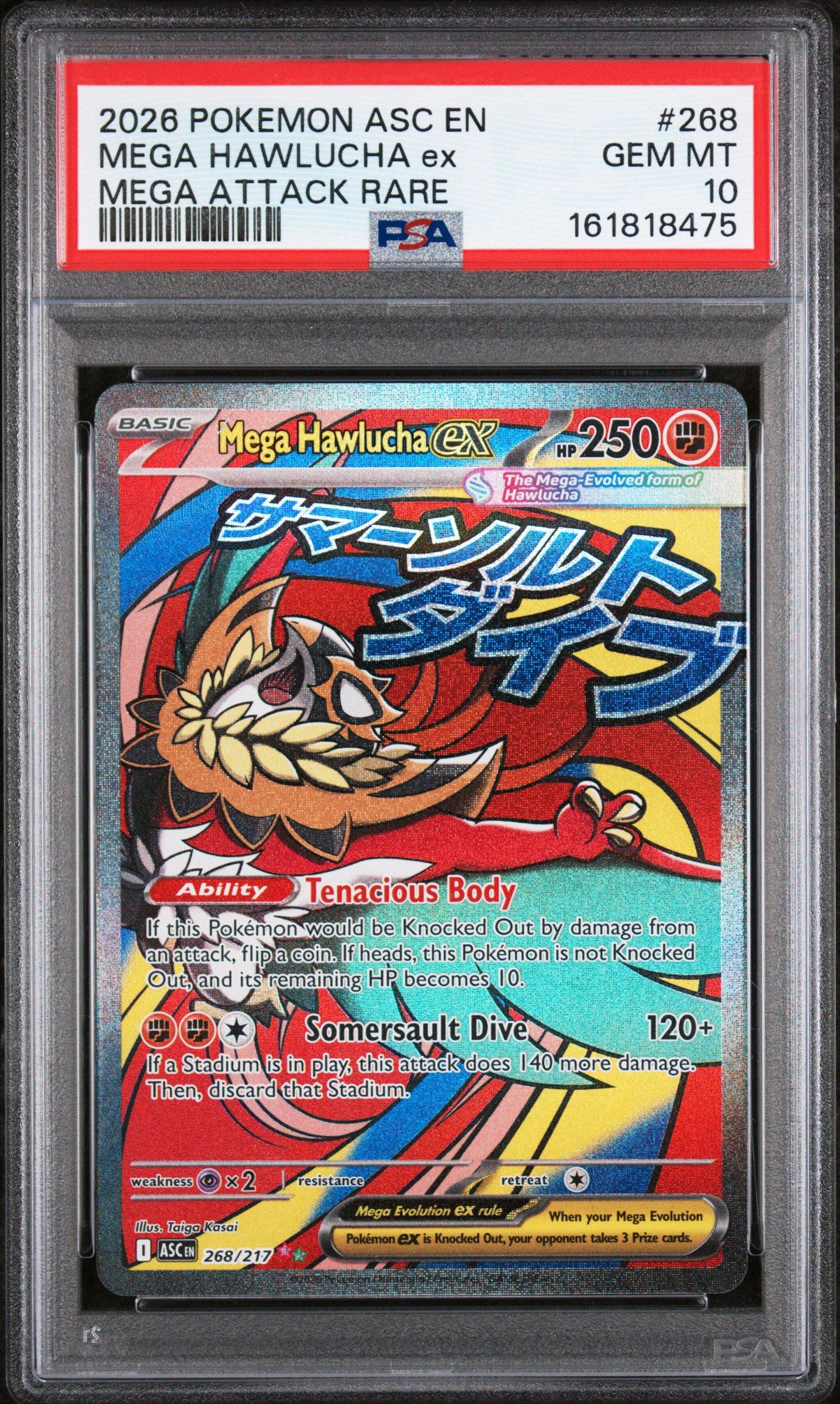 2026 Pokemon Asc En-ascended Heroes 268 Mega Hawlucha Ex Mega