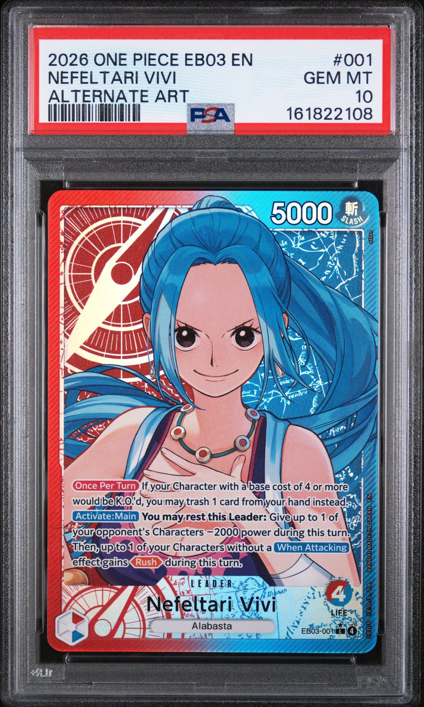 PSA10ビビ EB03-001 2026 One Piece Eb03-extra Booster -one Piece Heroines Edition- 001