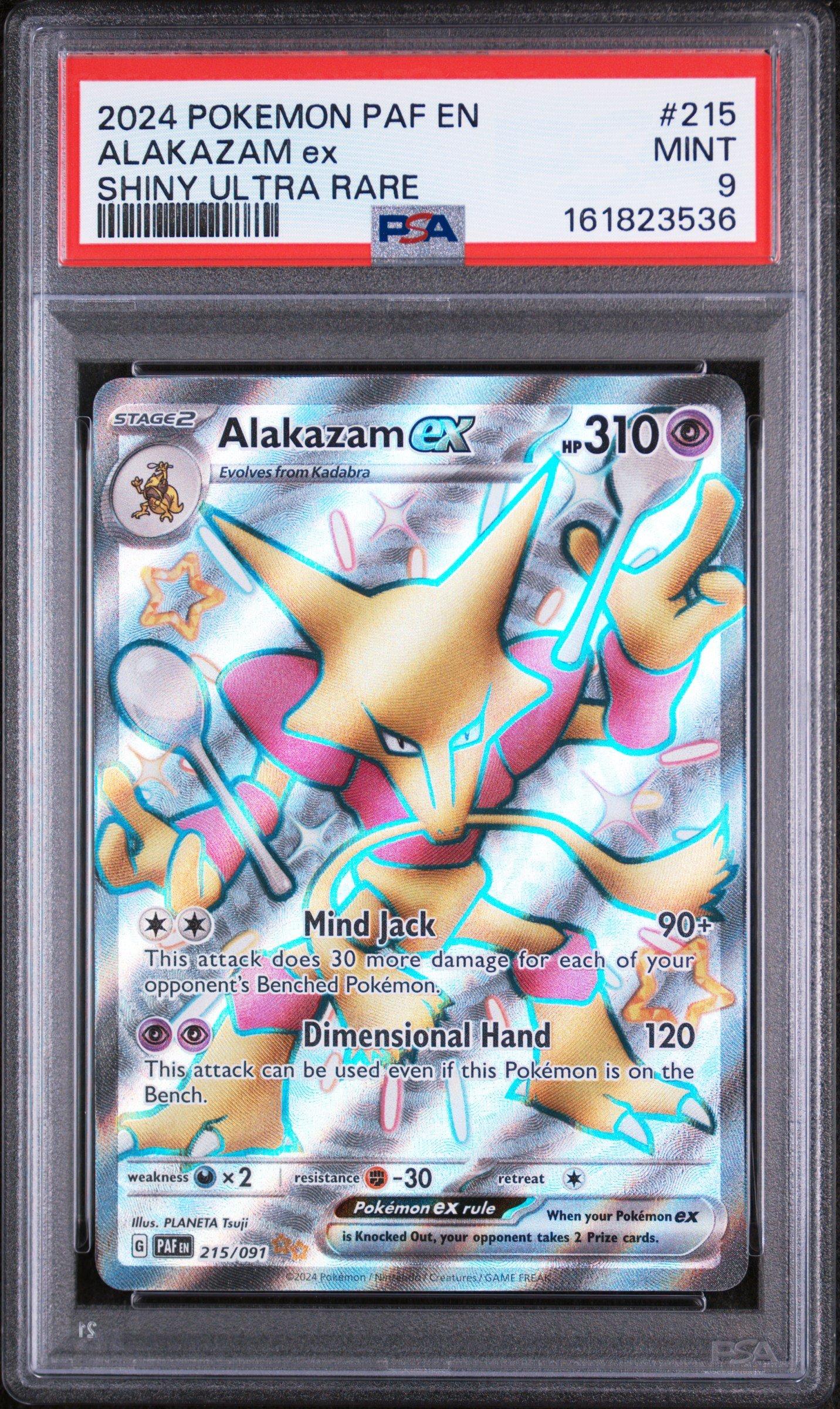 2024 Pokemon Paf En-paldean Fates 215 Alakazam Ex Shiny Ultra Rare