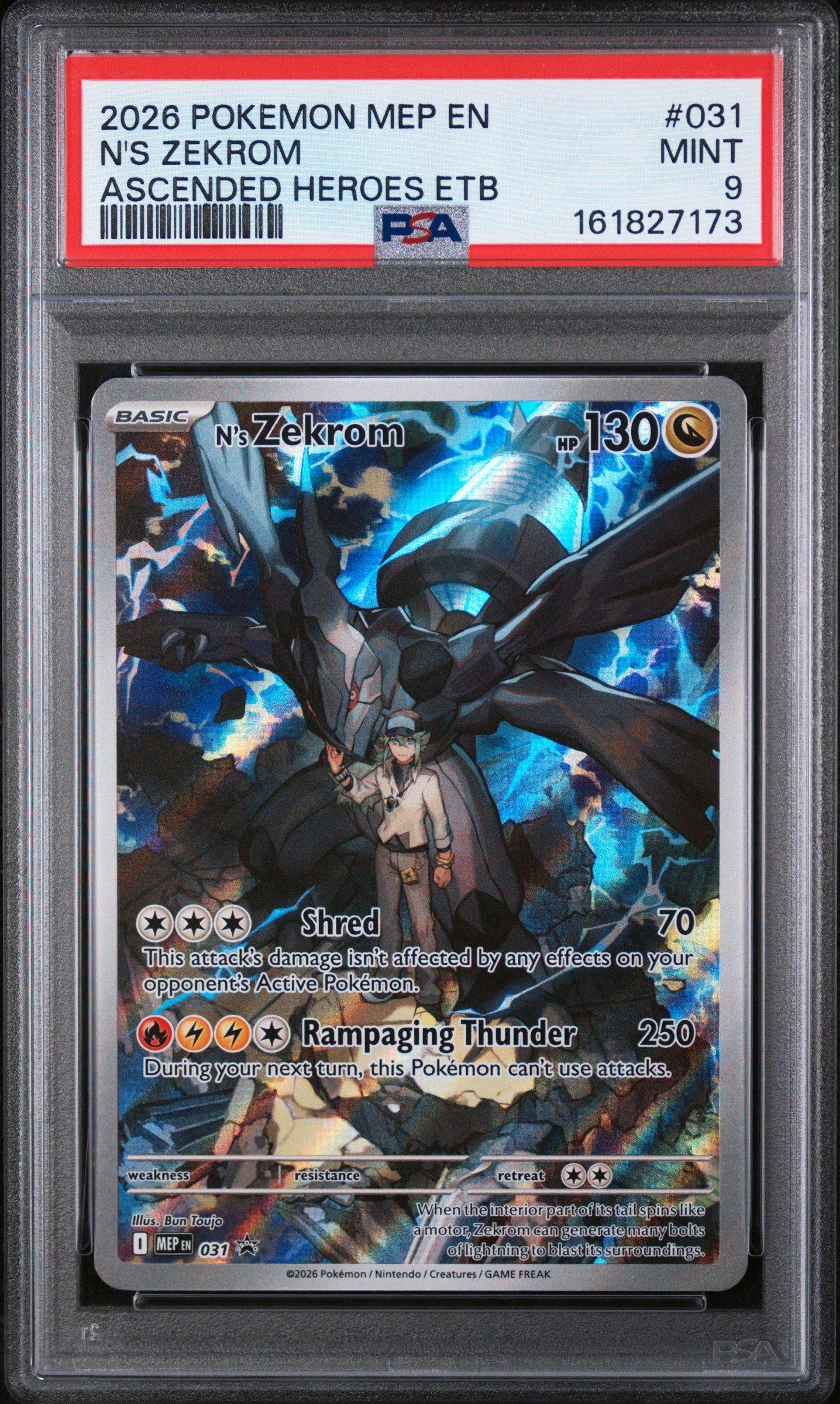 2026 Pokemon Mep En-me Black Star Promo 031 N's Zekrom Ascended