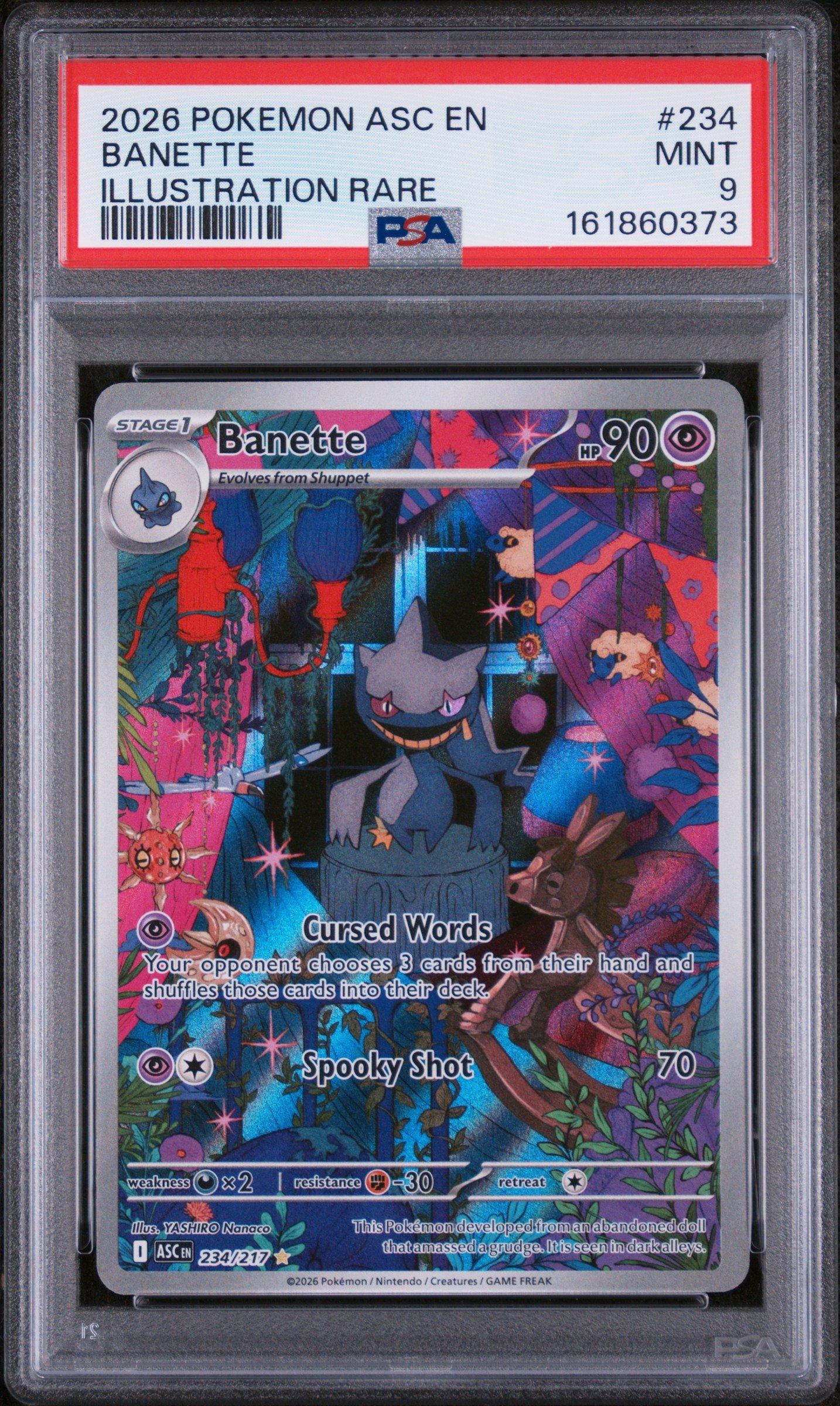 2026 Pokemon Asc En-ascended Heroes 234 Banette Illustration Rare