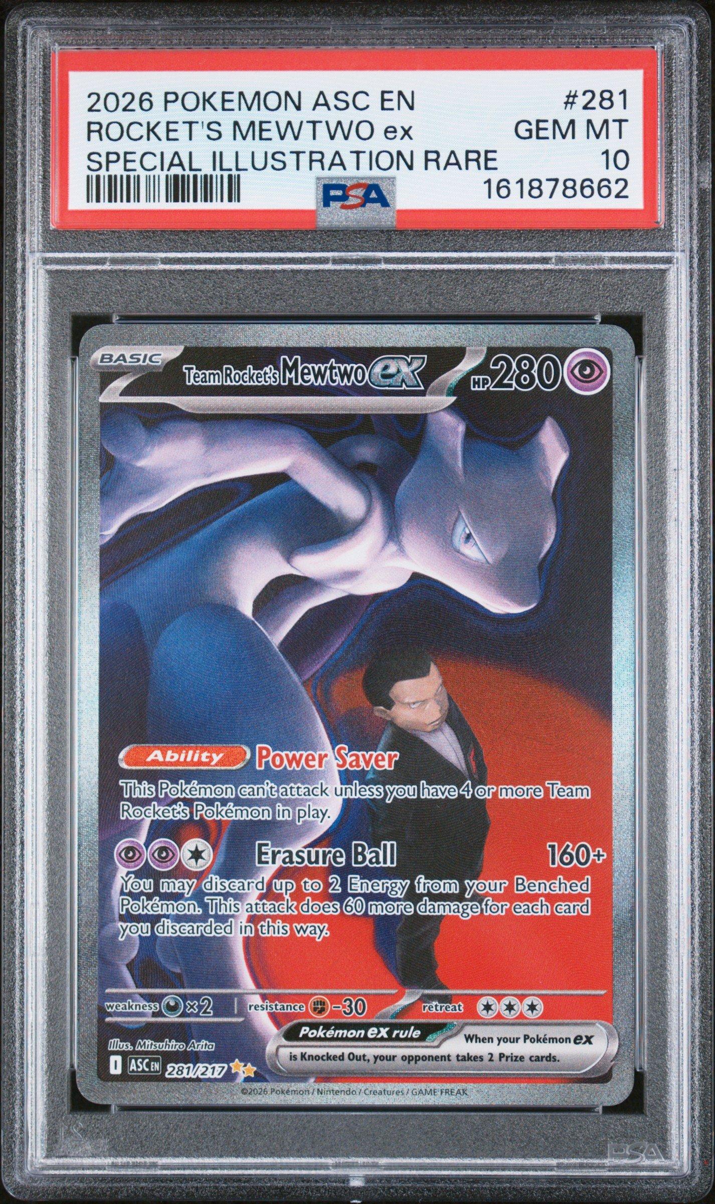 2026 Pokemon Asc En-ascended Heroes 281 Team Rocket's Mewtwo Ex