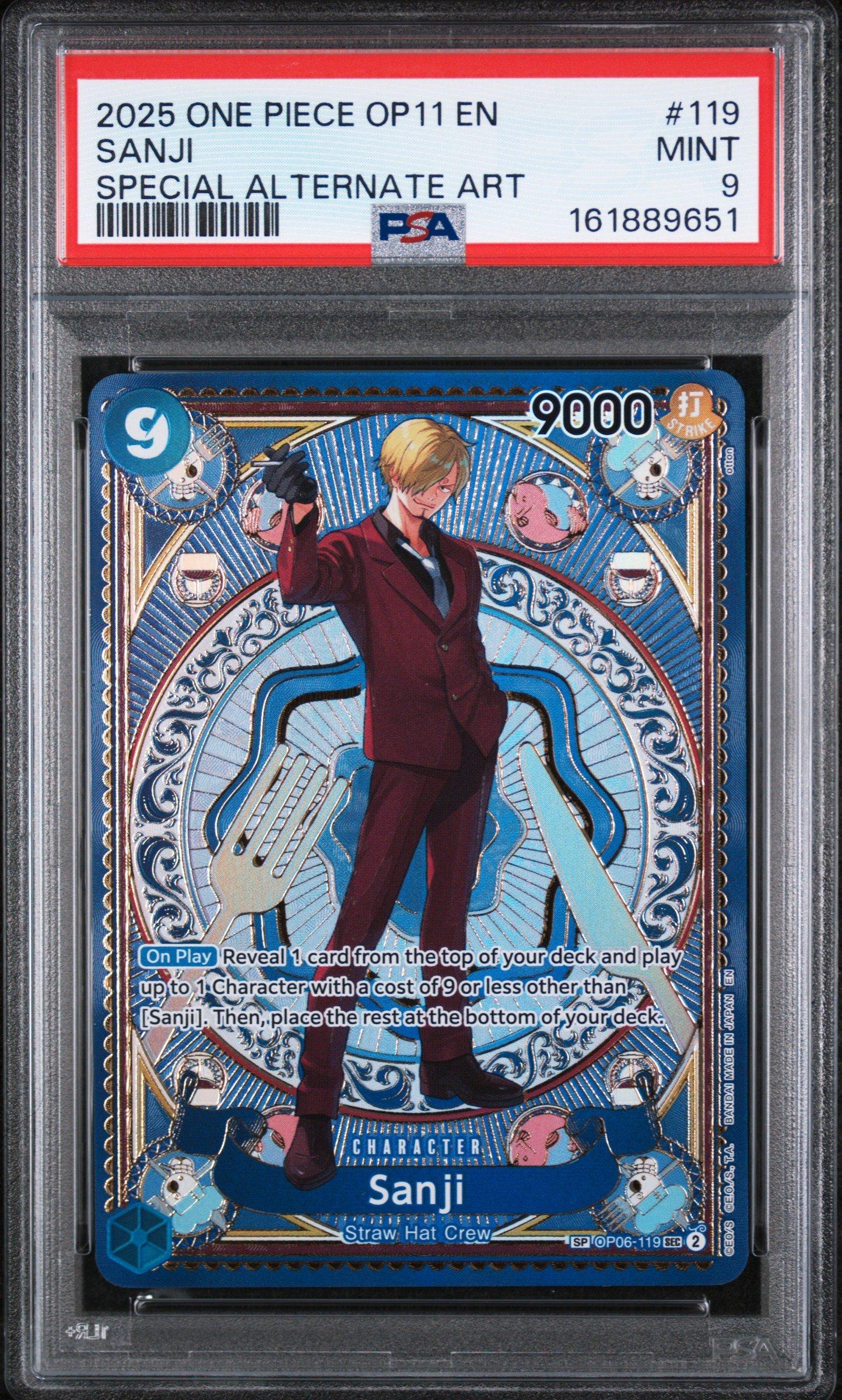 【PSA 9】ONE PIECE OP11-JP サンジ sp 2025 One Piece Op11-a Fist Of Divine Speed 119 Sanji Special