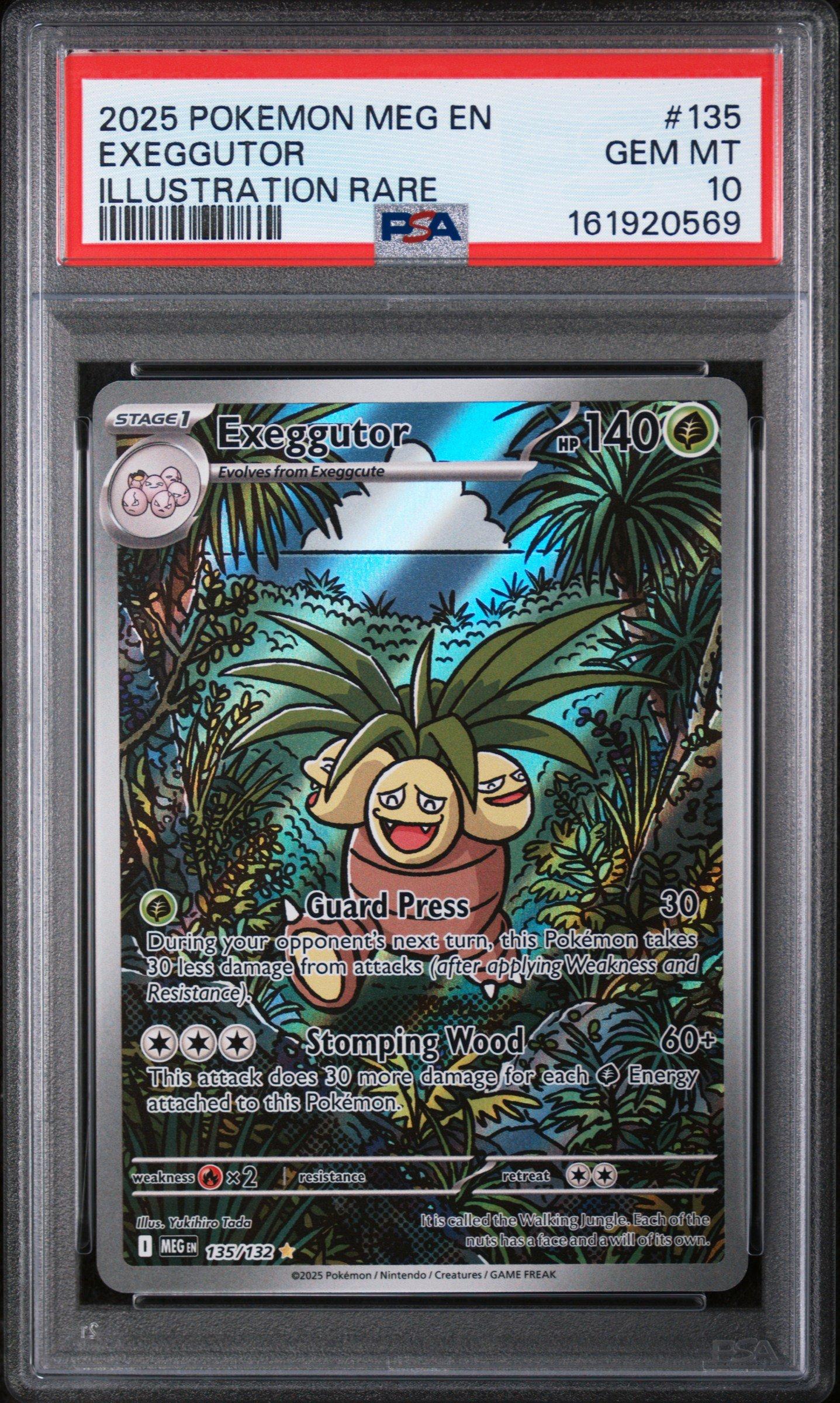 2025 Pokemon Meg En-mega Evolution 135 Exeggutor Illustration Rare