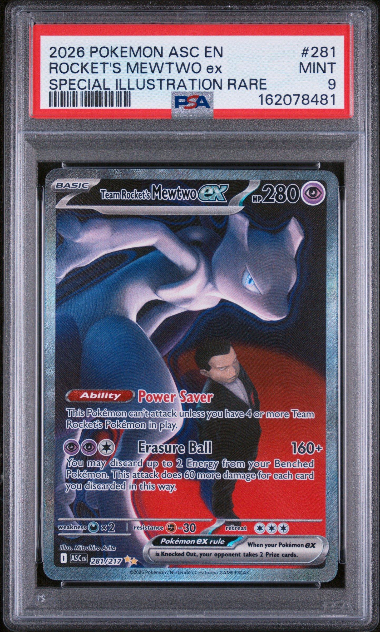 2026 Pokemon Asc En-ascended Heroes 281 Team Rocket's Mewtwo Ex