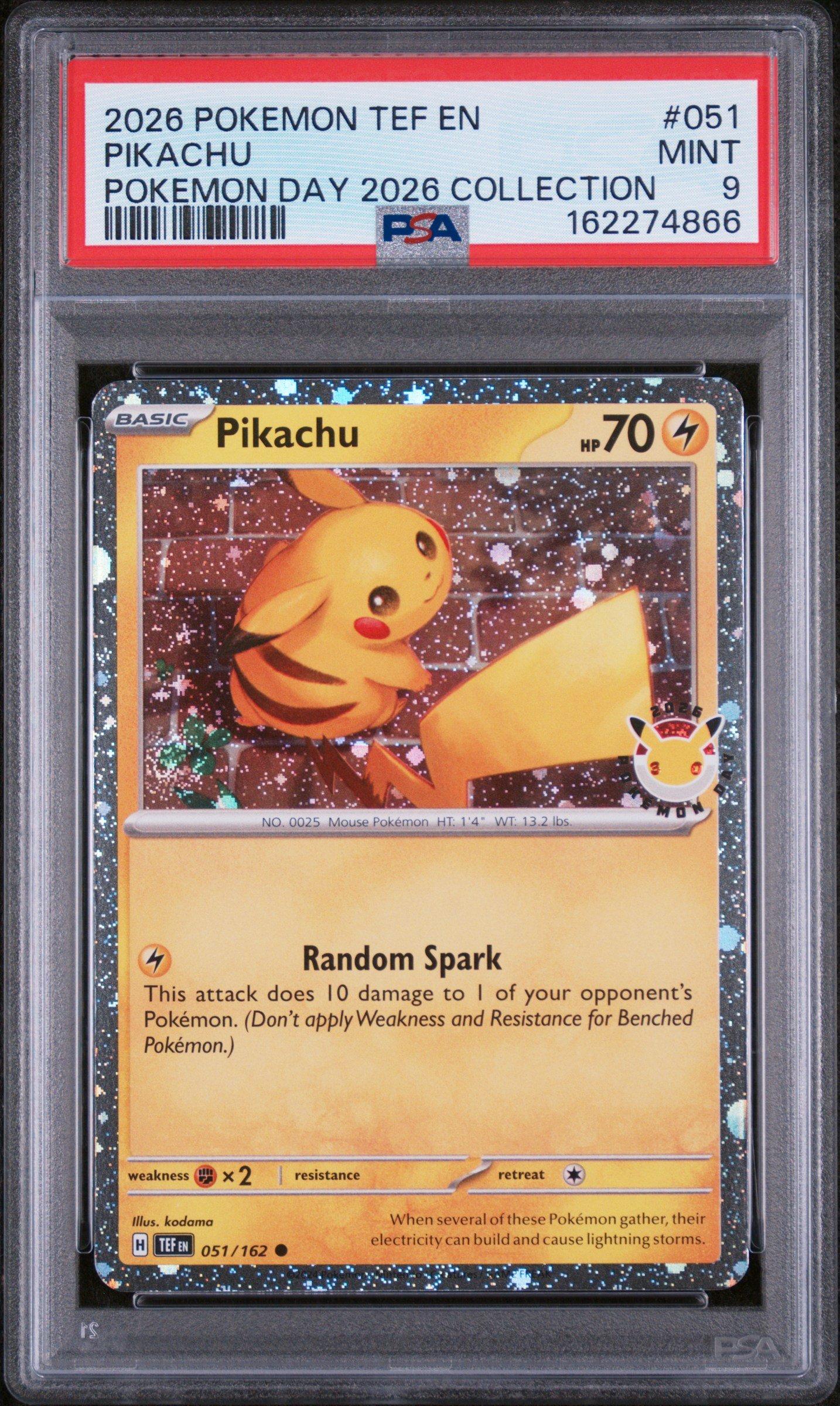 2026 Pokemon Tef En-temporal Forces 051 Pikachu Pokemon Day 2026