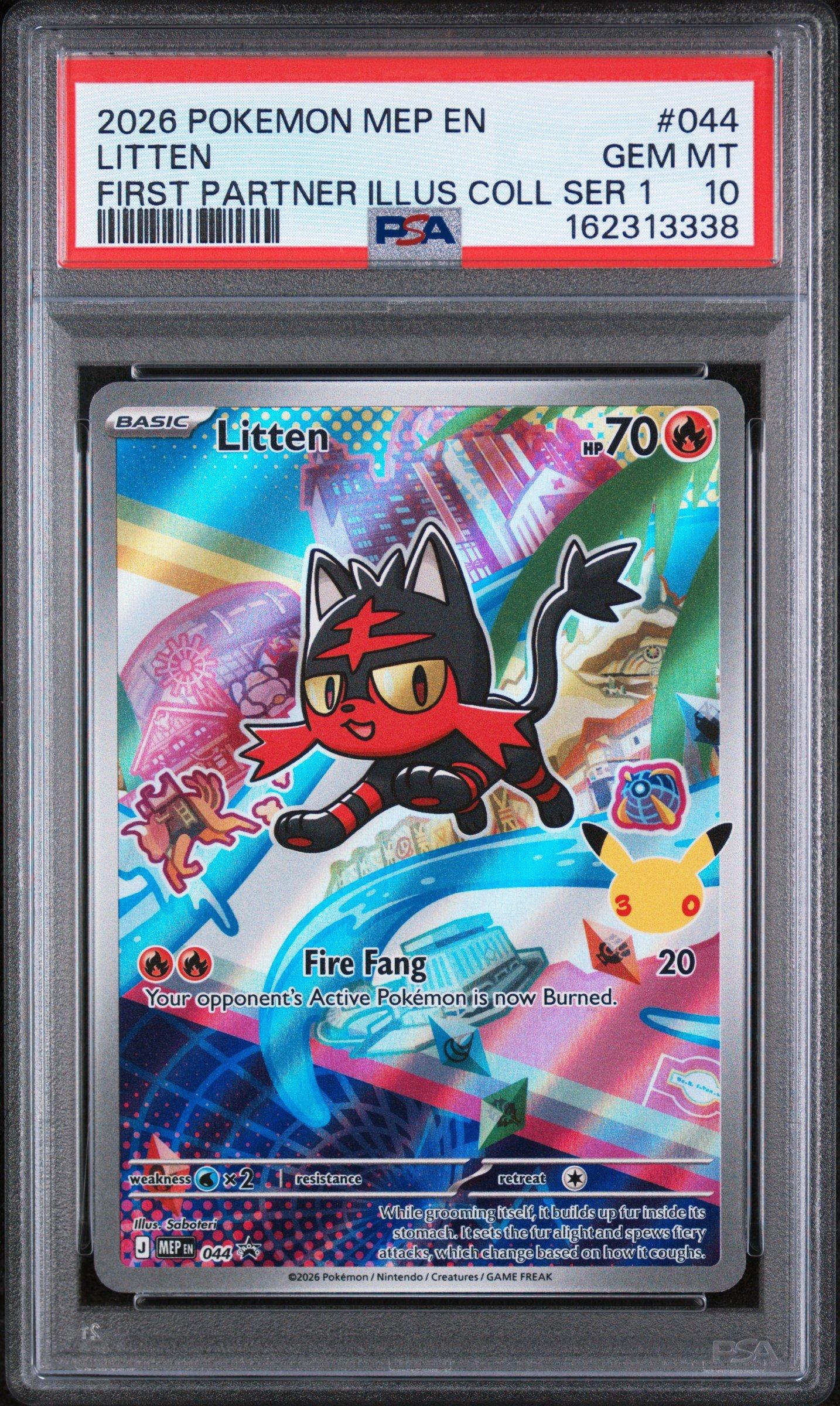 2026 Pokemon Mep En-me Black Star Promo 044 Litten First Partner