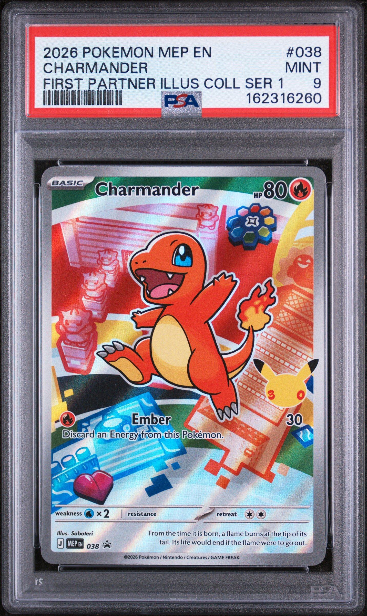 2026 Pokemon Mep En-me Black Star Promo 038 Charmander First