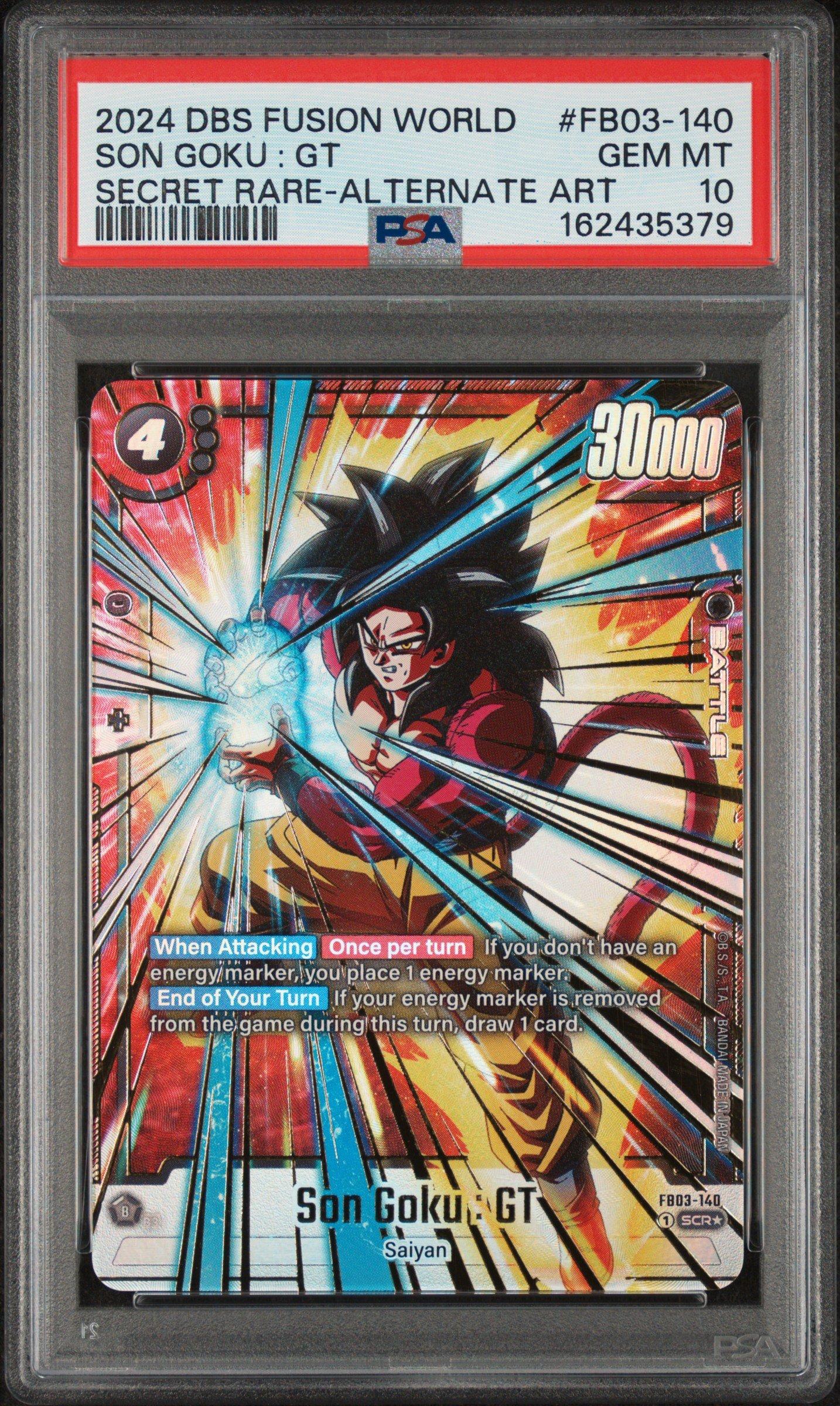 PSA10 孫悟空:GT FB03-140 SCR SECRET RARE PSA 10 Son Goku GT Dragon