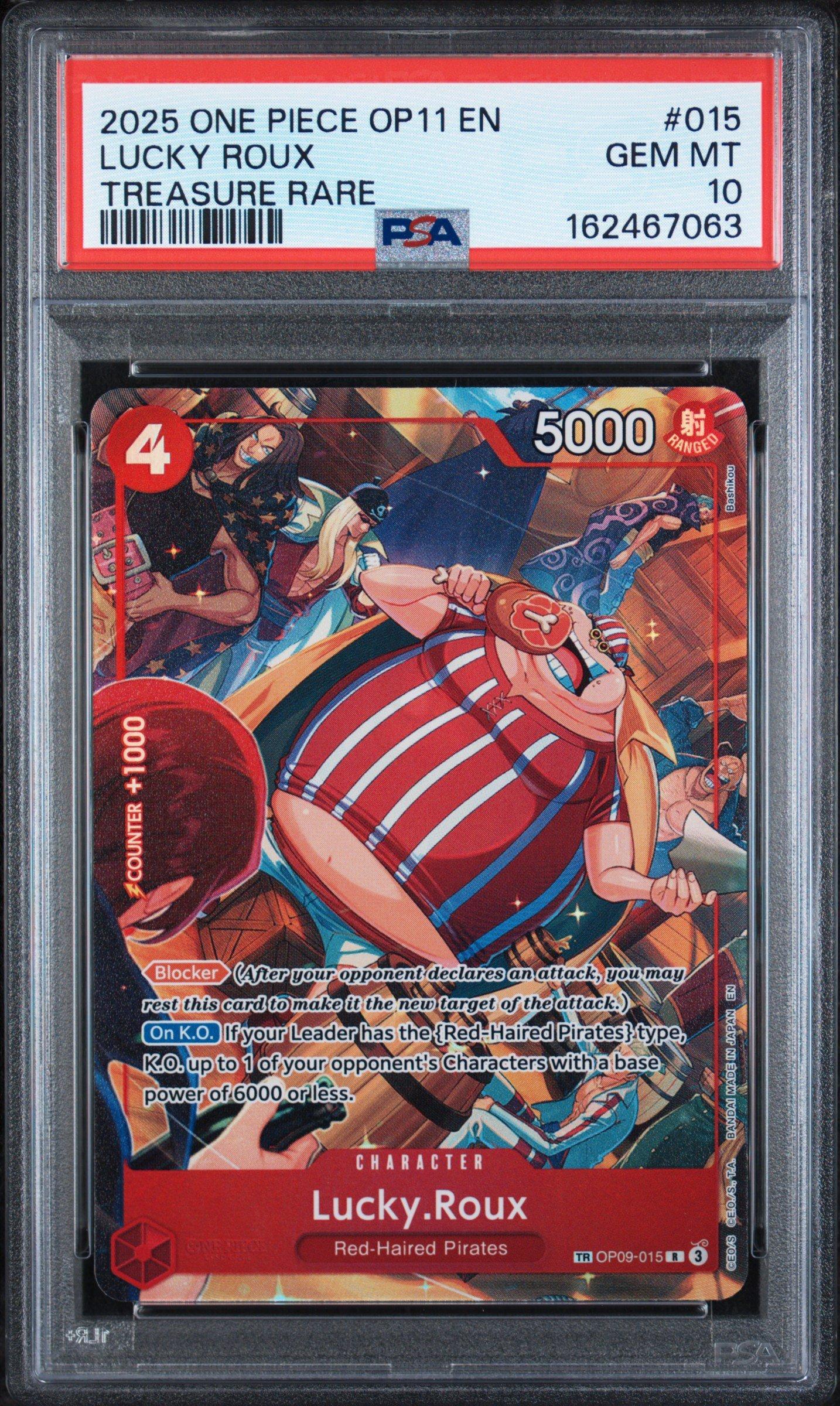 2025 One Piece Op11-a Fist Of Divine Speed 015 Lucky Roux Treasure