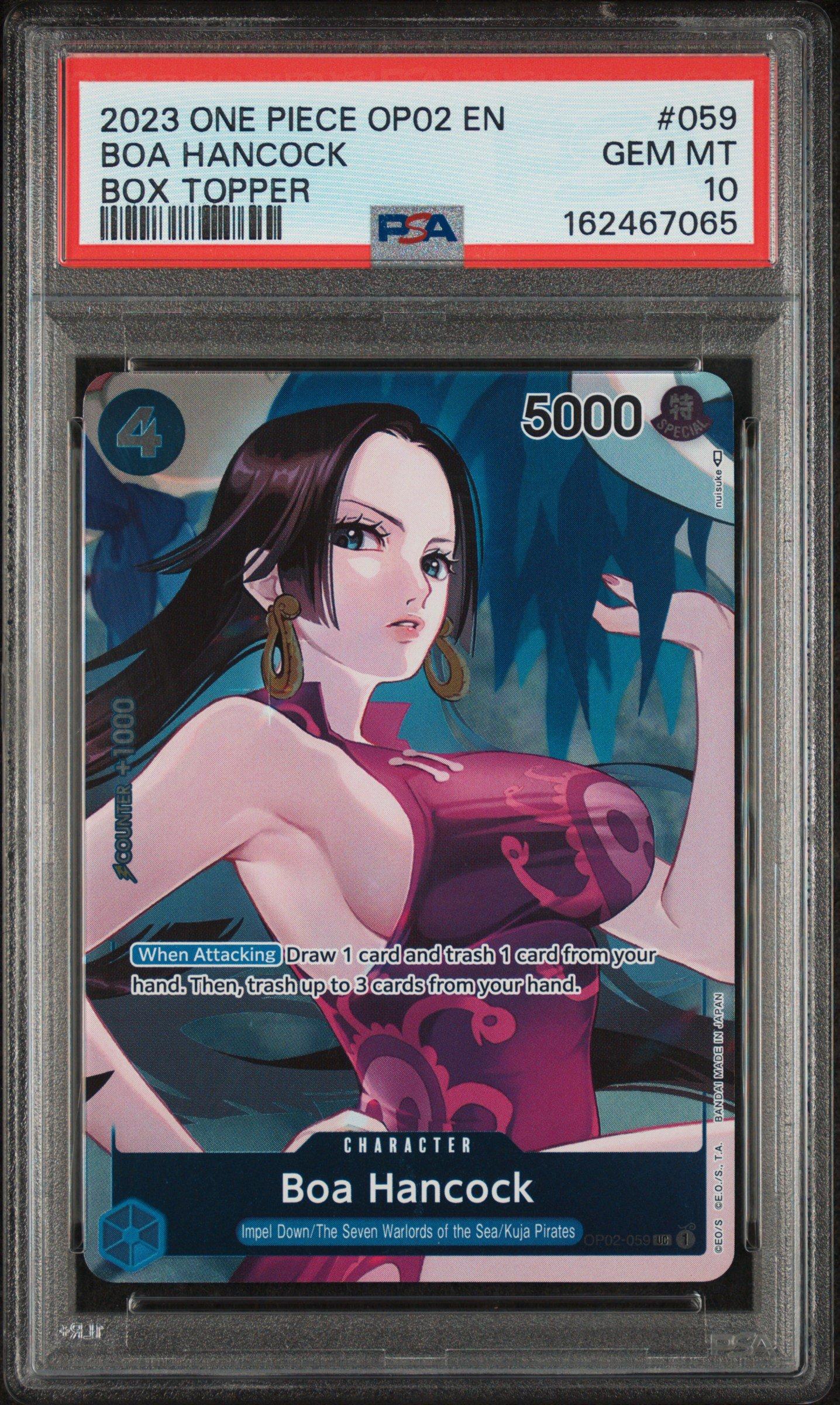【PSA10】ボア・ハンコック OP02-059 2023 One Piece Op02-paramount War 059 Boa Hancock Box Topper PSA