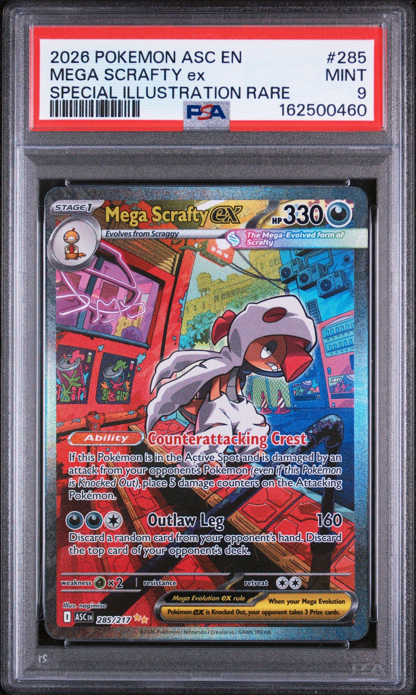 2026 Pokemon Asc En-ascended Heroes 285 Mega Scrafty Ex Special
