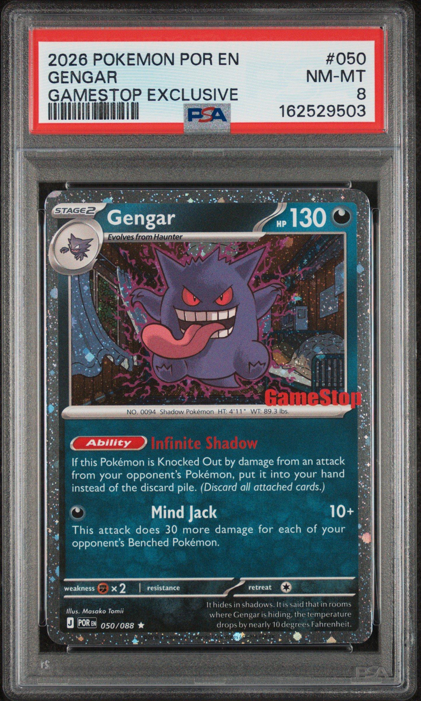 2026 Pokemon Por En-perfect Order 050 Gengar Gamestop Exclusive