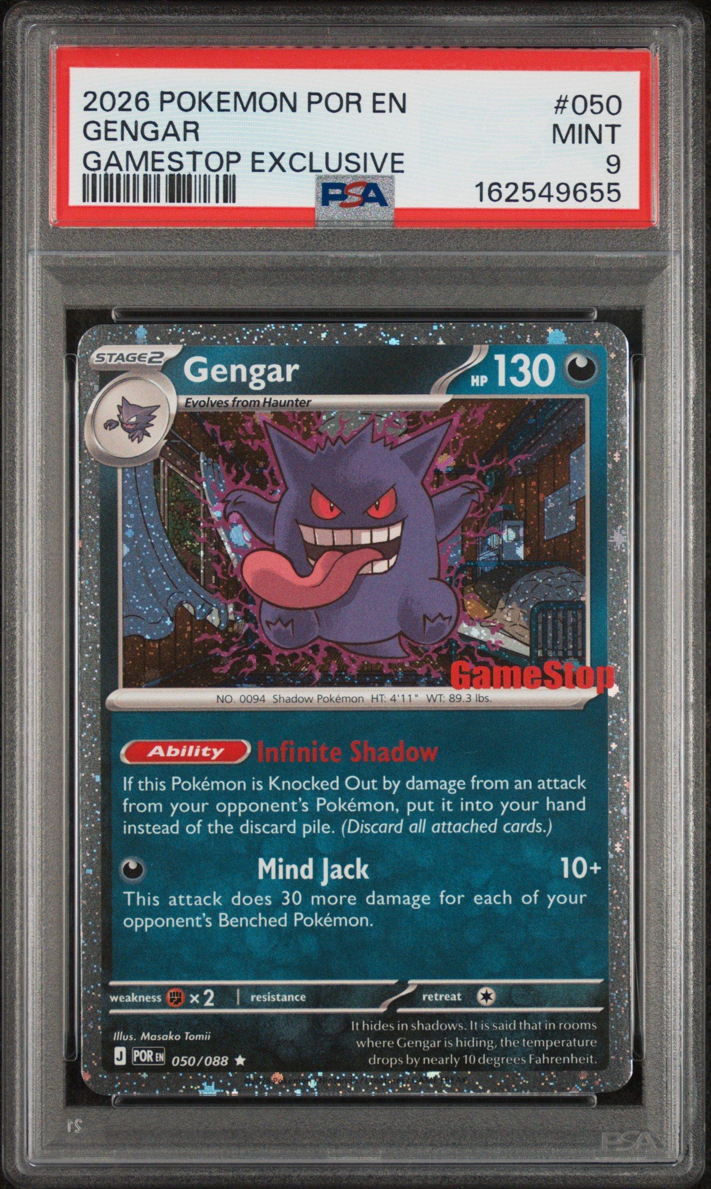 2026 Pokemon Por En-perfect Order 050 Gengar Gamestop Exclusive