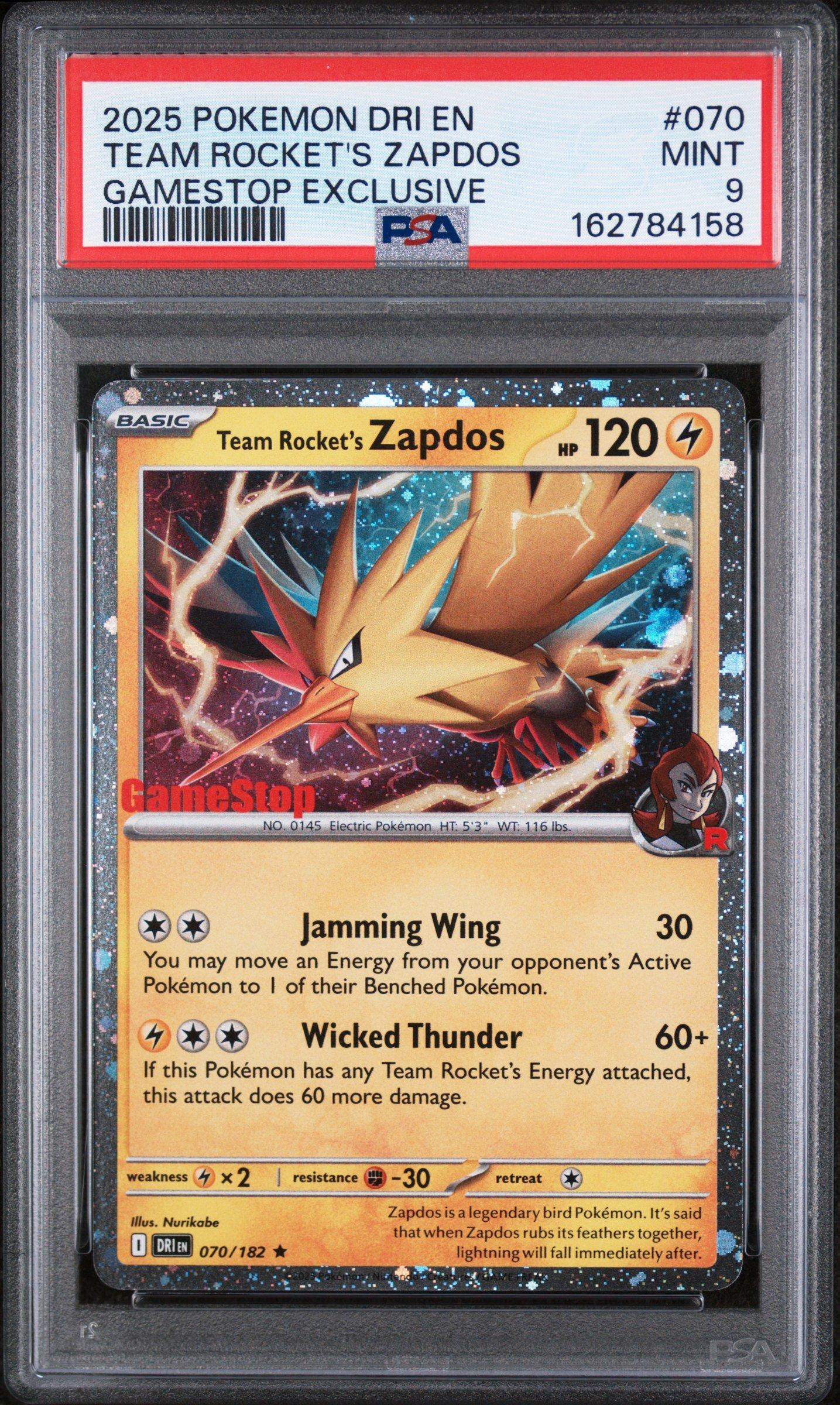 2025 Pokemon Dri En-destined Rivals 070 Team Rocket's Zapdos
