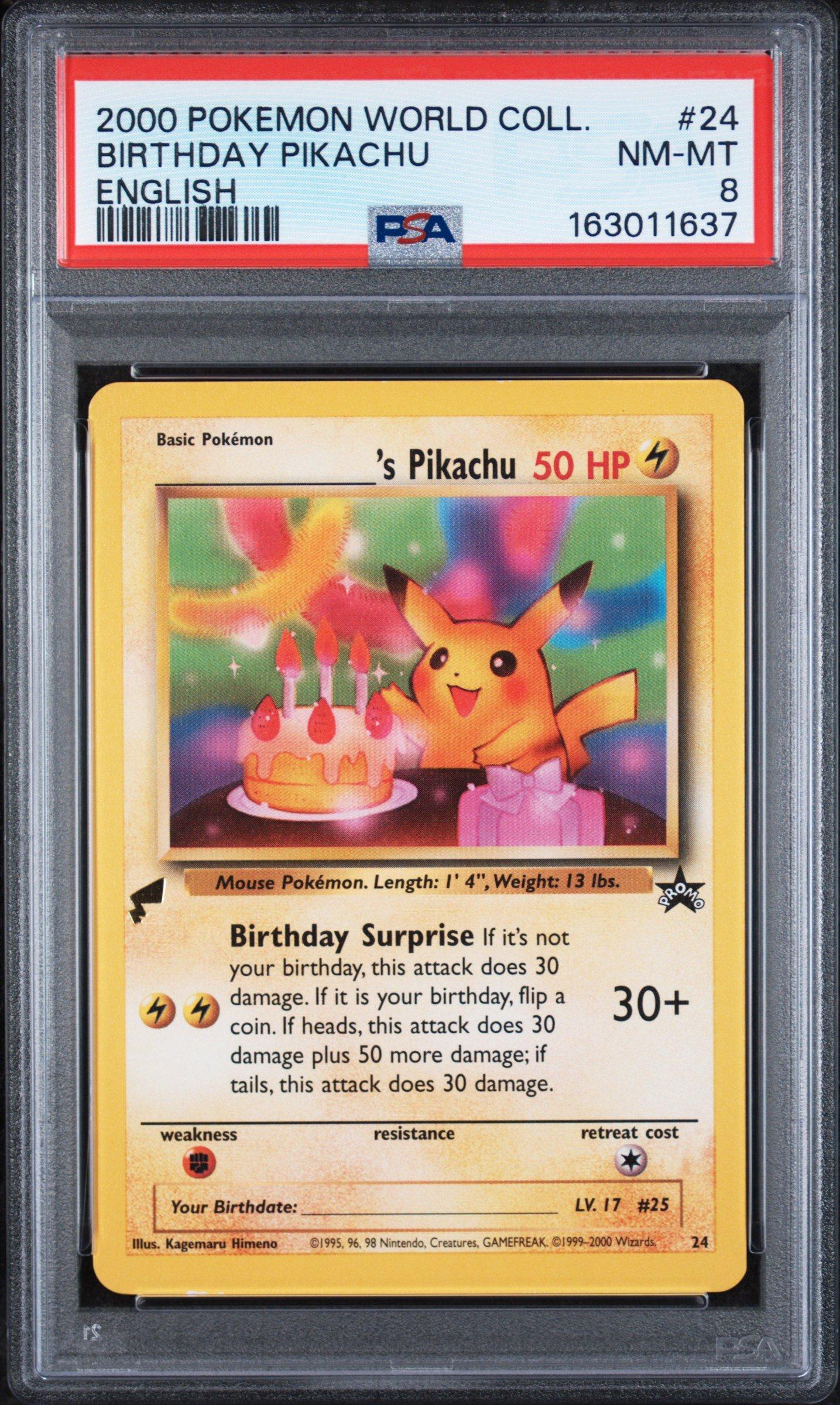 2000 Pokemon Pikachu World Collection 24 Birthday Pikachu English
