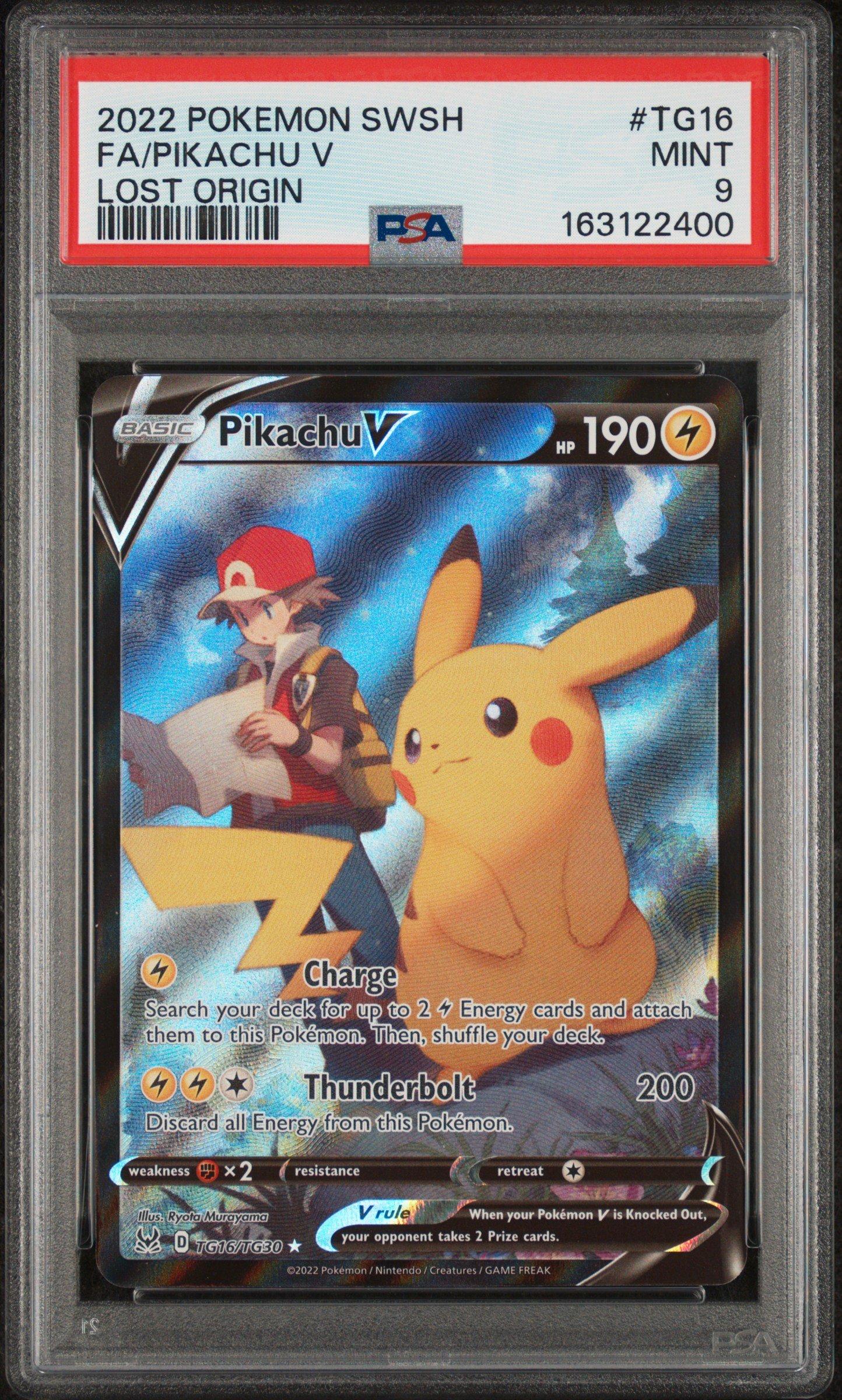 2022 Pokemon Sword & Shield Lost Origin Tg16 Full Art/pikachu V