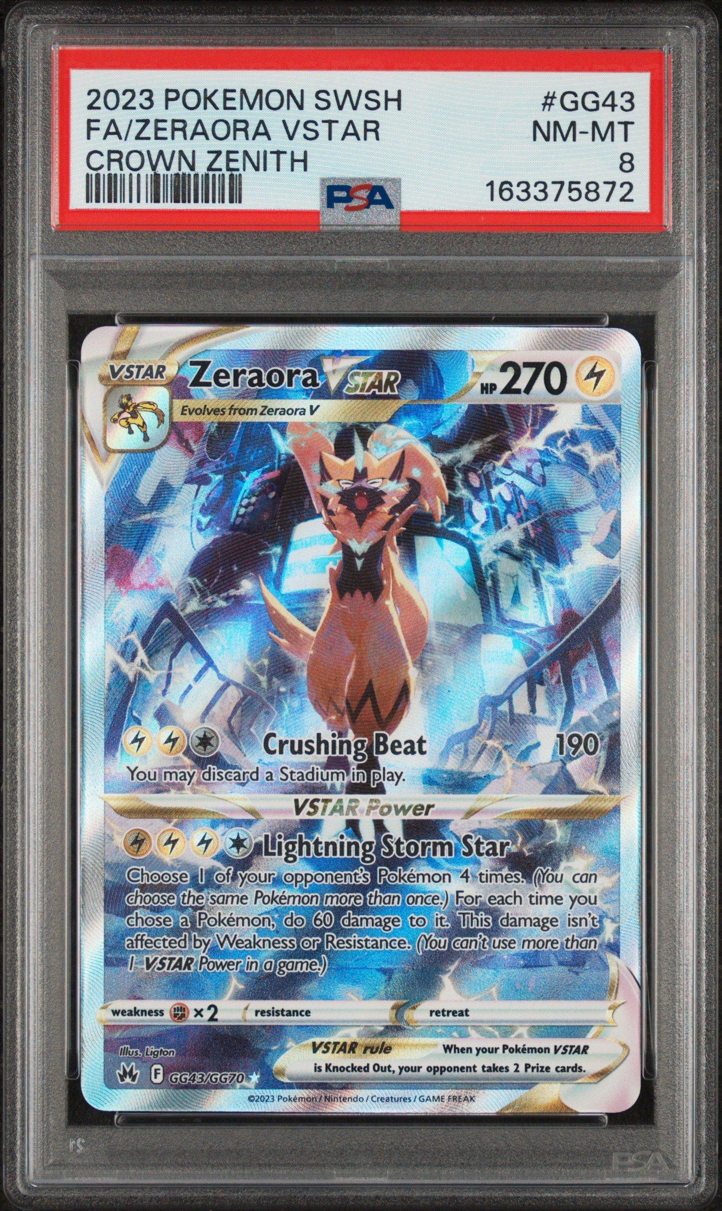 2023 Pokemon Sword And Shield Crown Zenith Gg43 Full Art/zeraora