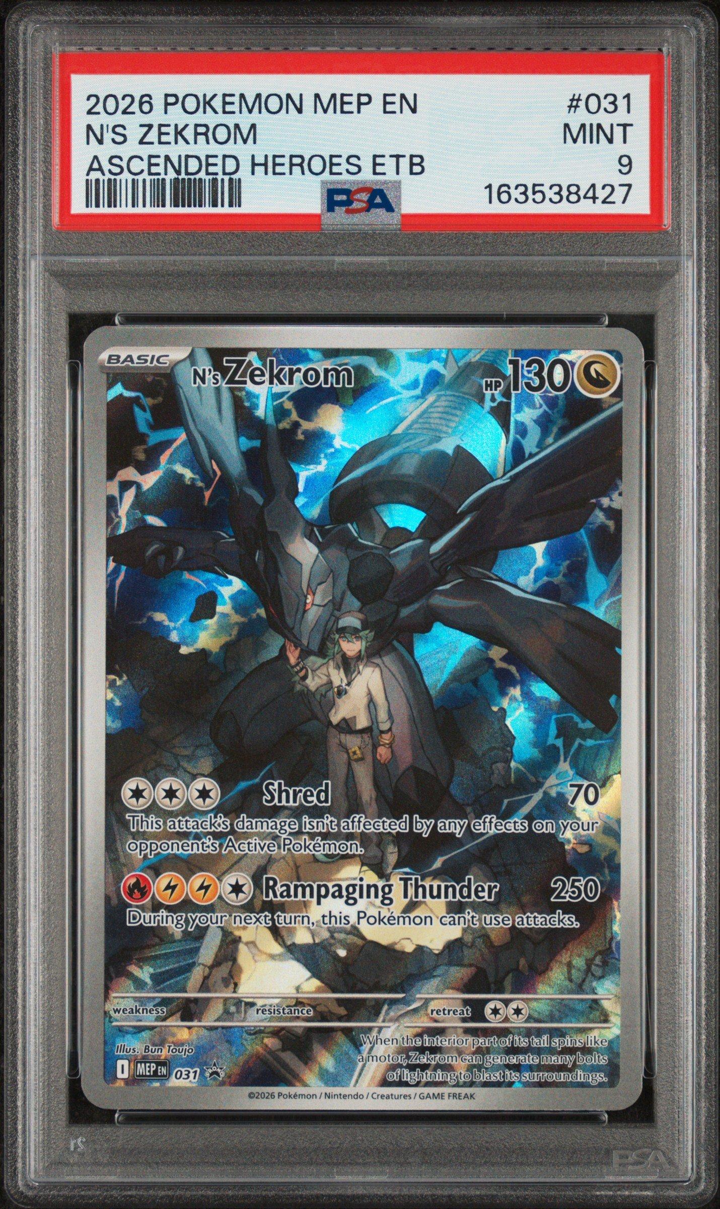 2026 Pokemon Mep En-me Black Star Promo 031 N's Zekrom Ascended