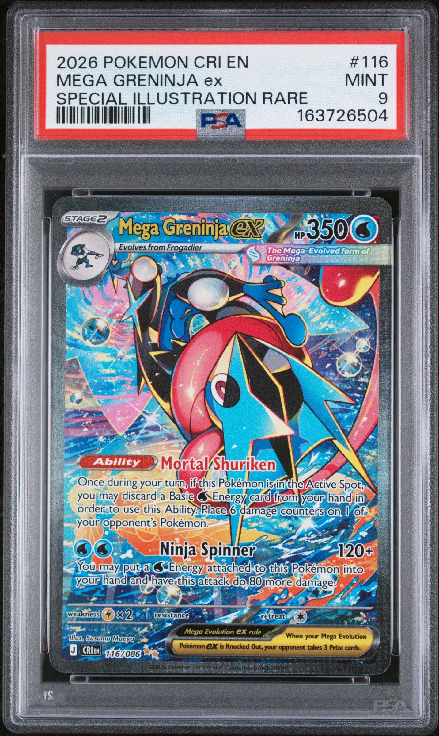 2026 Pokemon Cri En-chaos Rising 116 Mega Greninja Ex Special