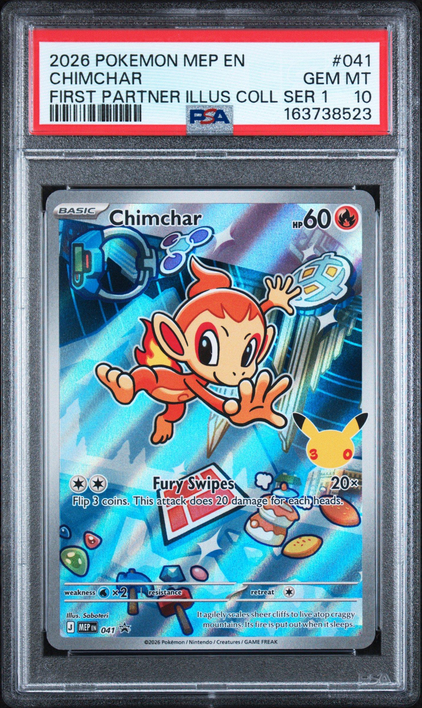 Chimchar 041 PSA 10 Pokemon graded card