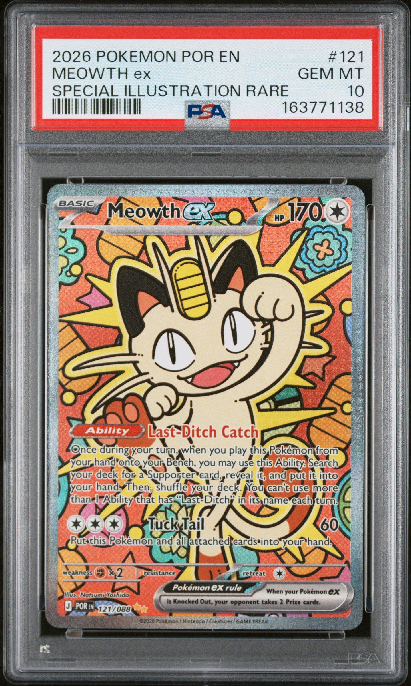 2026 Pokemon Por En-perfect Order 121 Meowth Ex Special
