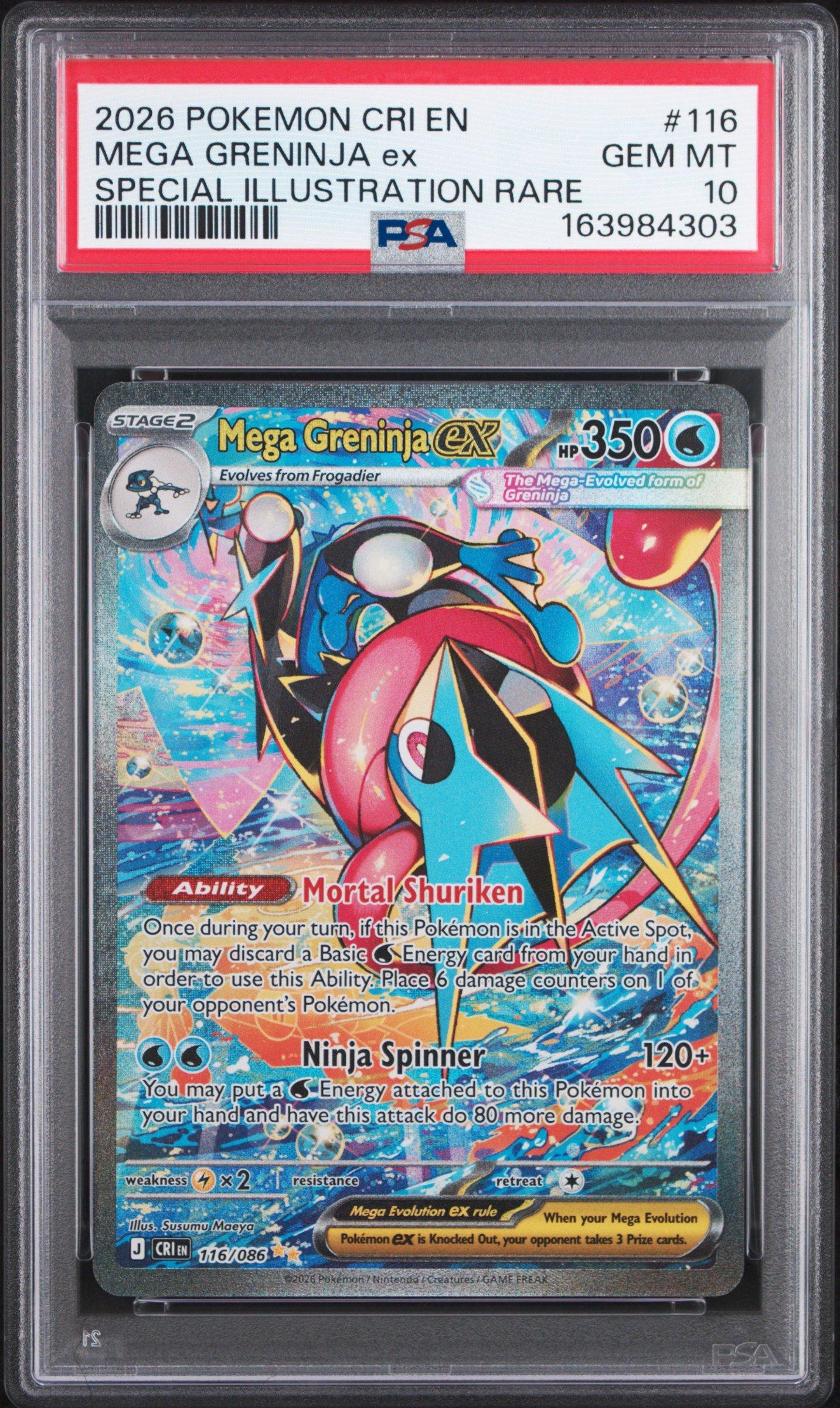 2026 Pokemon Cri En-chaos Rising 116 Mega Greninja Ex Special