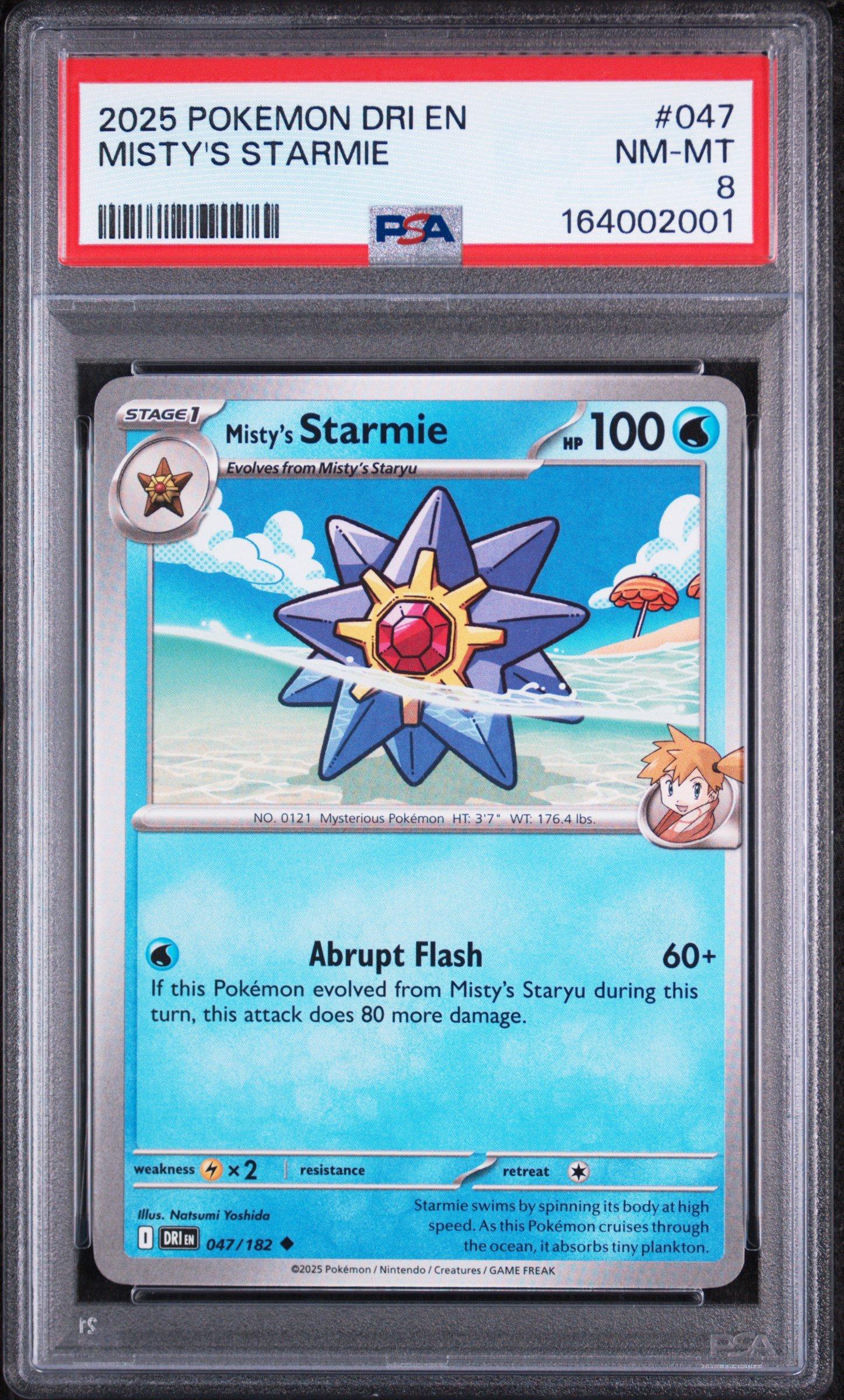 2025 Pokemon Dri En-destined Rivals 047 Misty's Starmie PSA 8