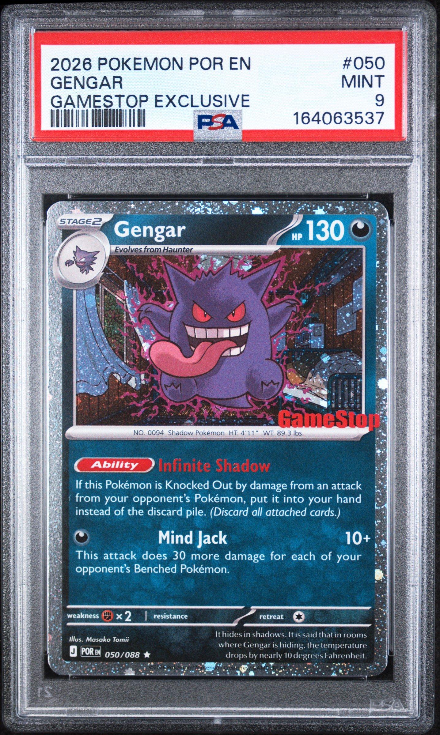 2026 Pokemon Por En-perfect Order 050 Gengar Gamestop Exclusive