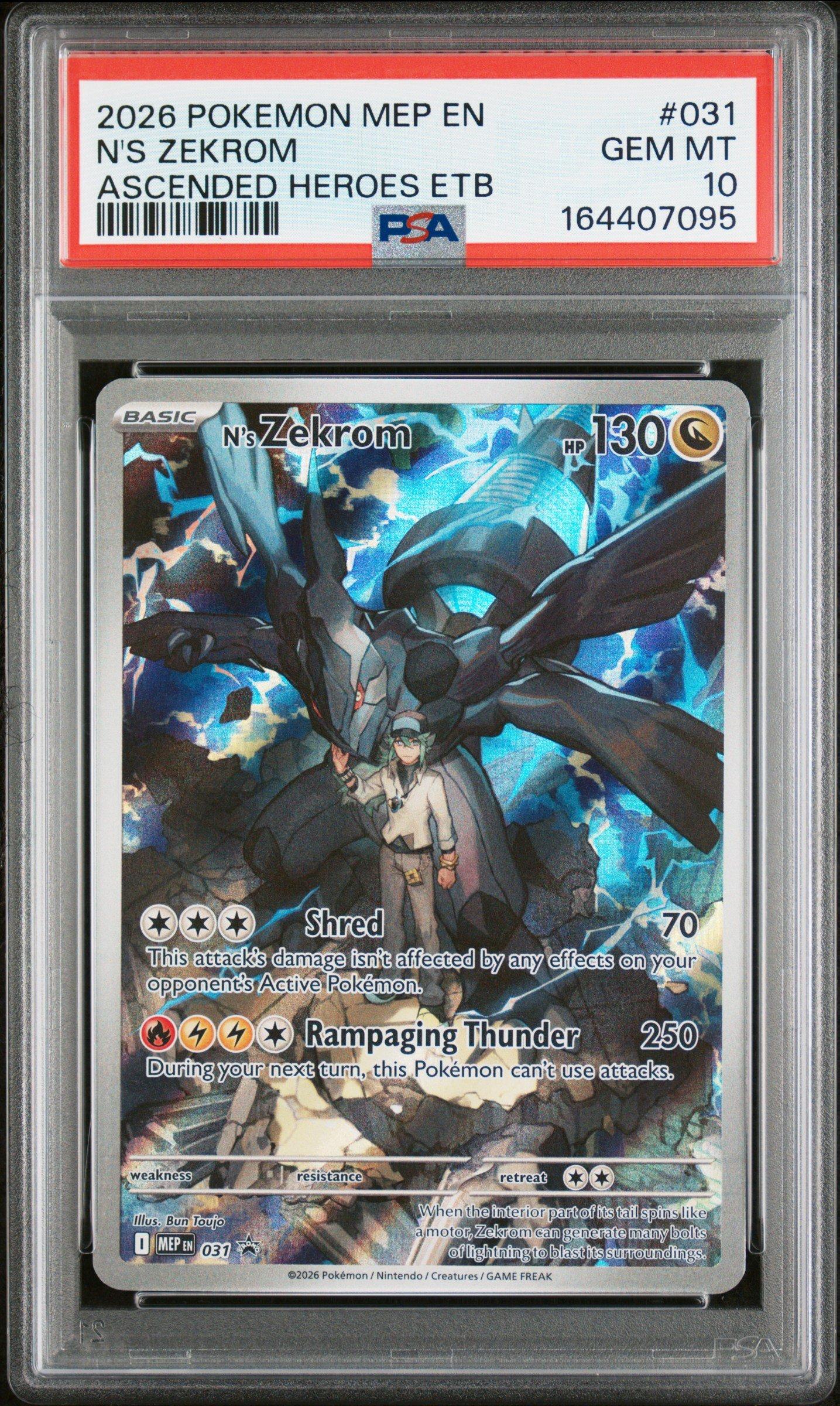 2026 Pokemon Mep En-me Black Star Promo 031 N's Zekrom Ascended