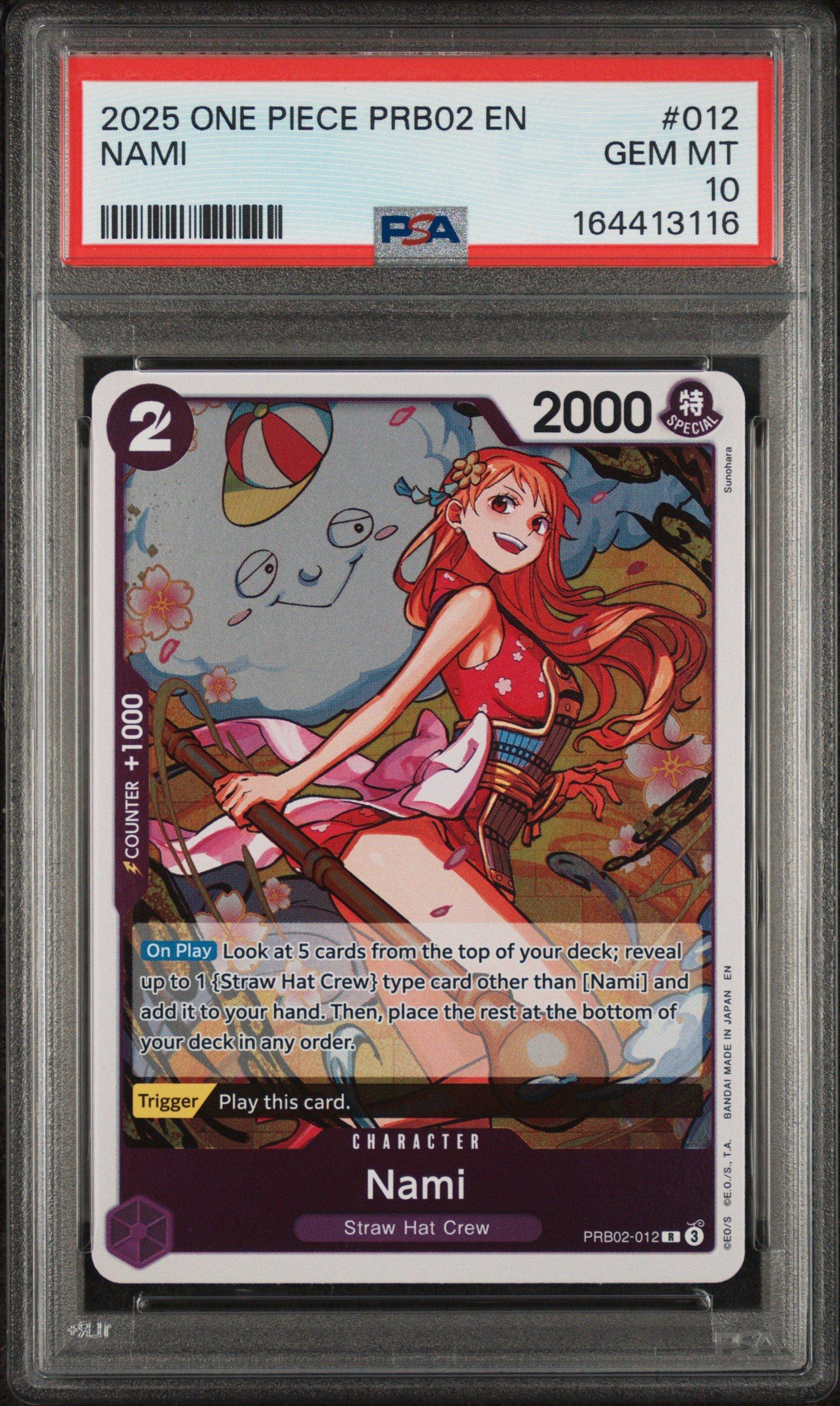 CGC10 GEM MINT ナミ パラレル PRB02-012　① 2025 One Piece Prb02-premium Booster -one Piece Card The Best- Vol
