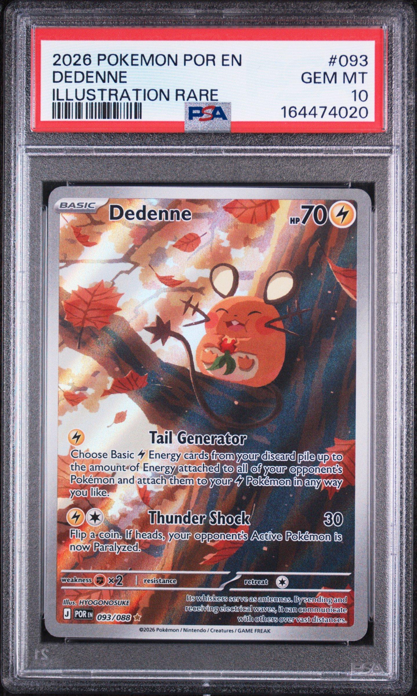 Dedenne 093 PSA 10 Pokemon graded card