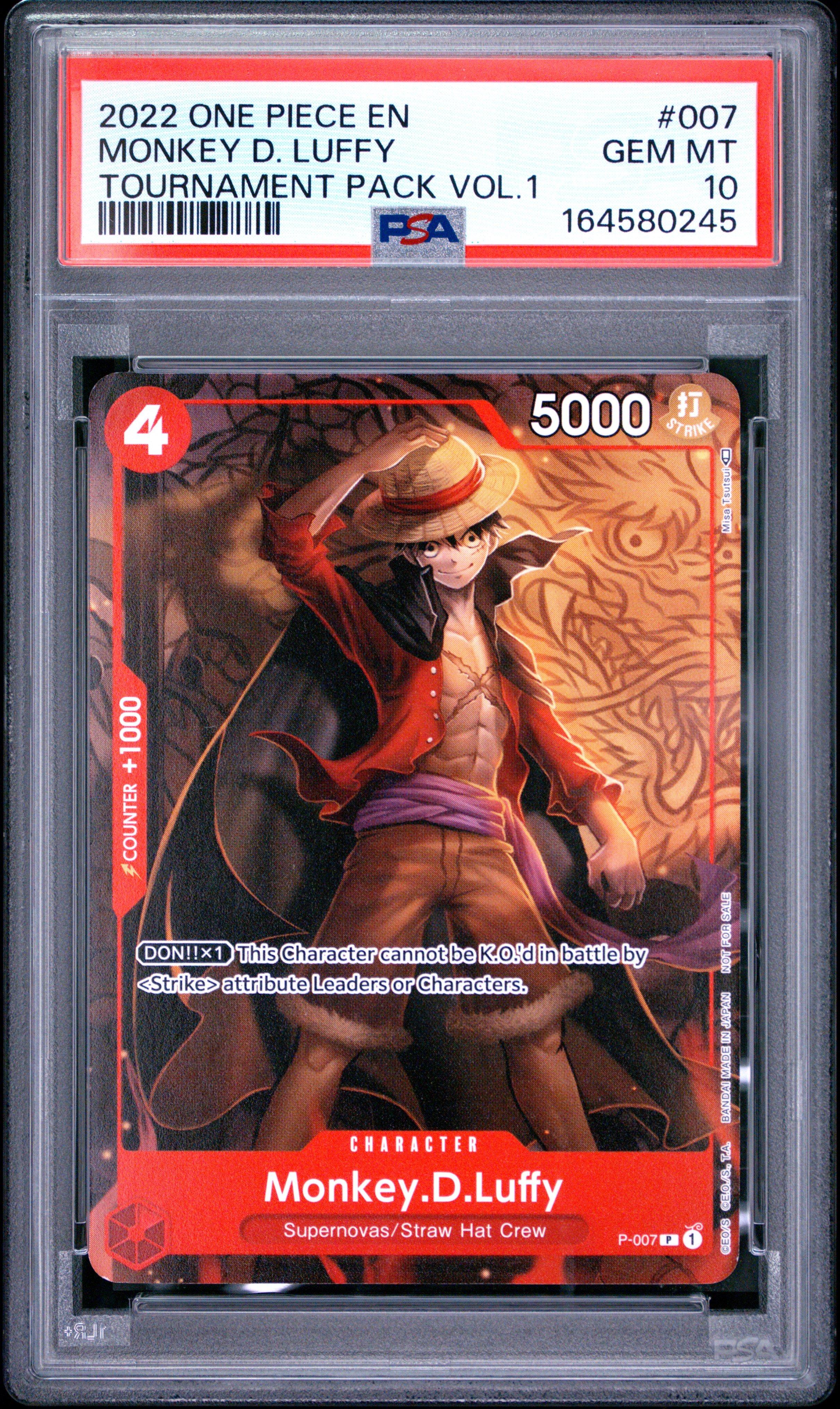 2022 One Piece Promos 007 Monkey D. Luffy Tournament Pack Vol.1