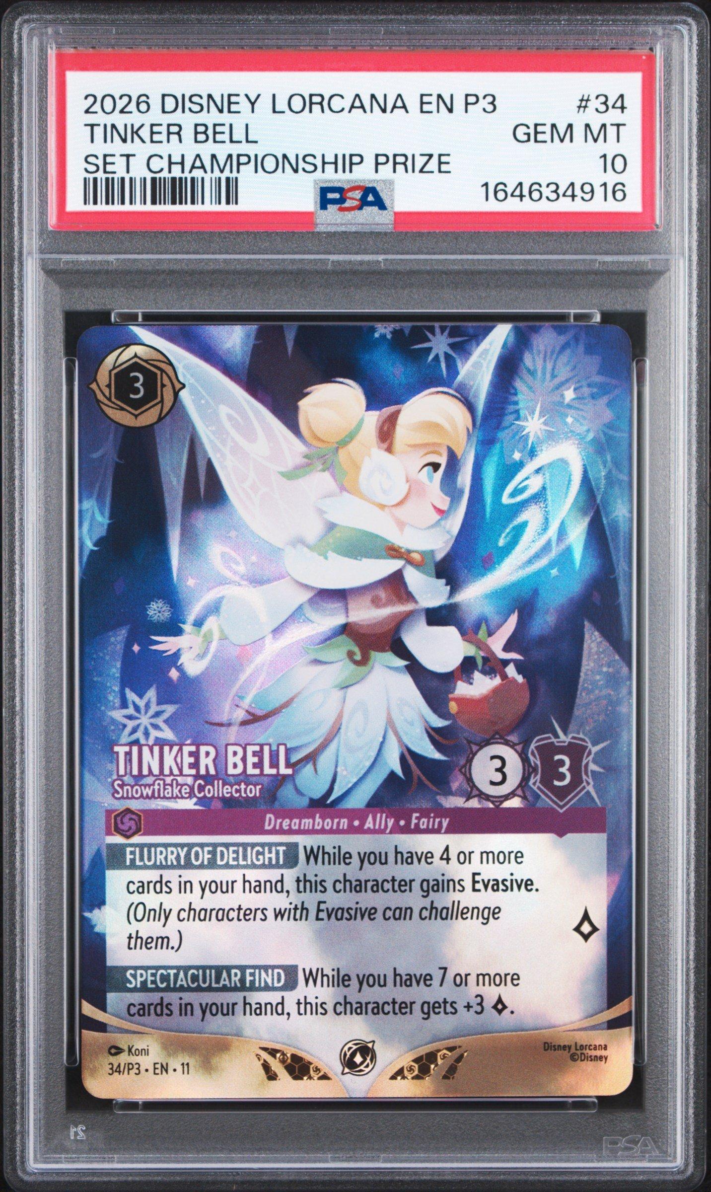 2026 Disney Lorcana En P3-promo 34 Tinker Bell - Snowflake