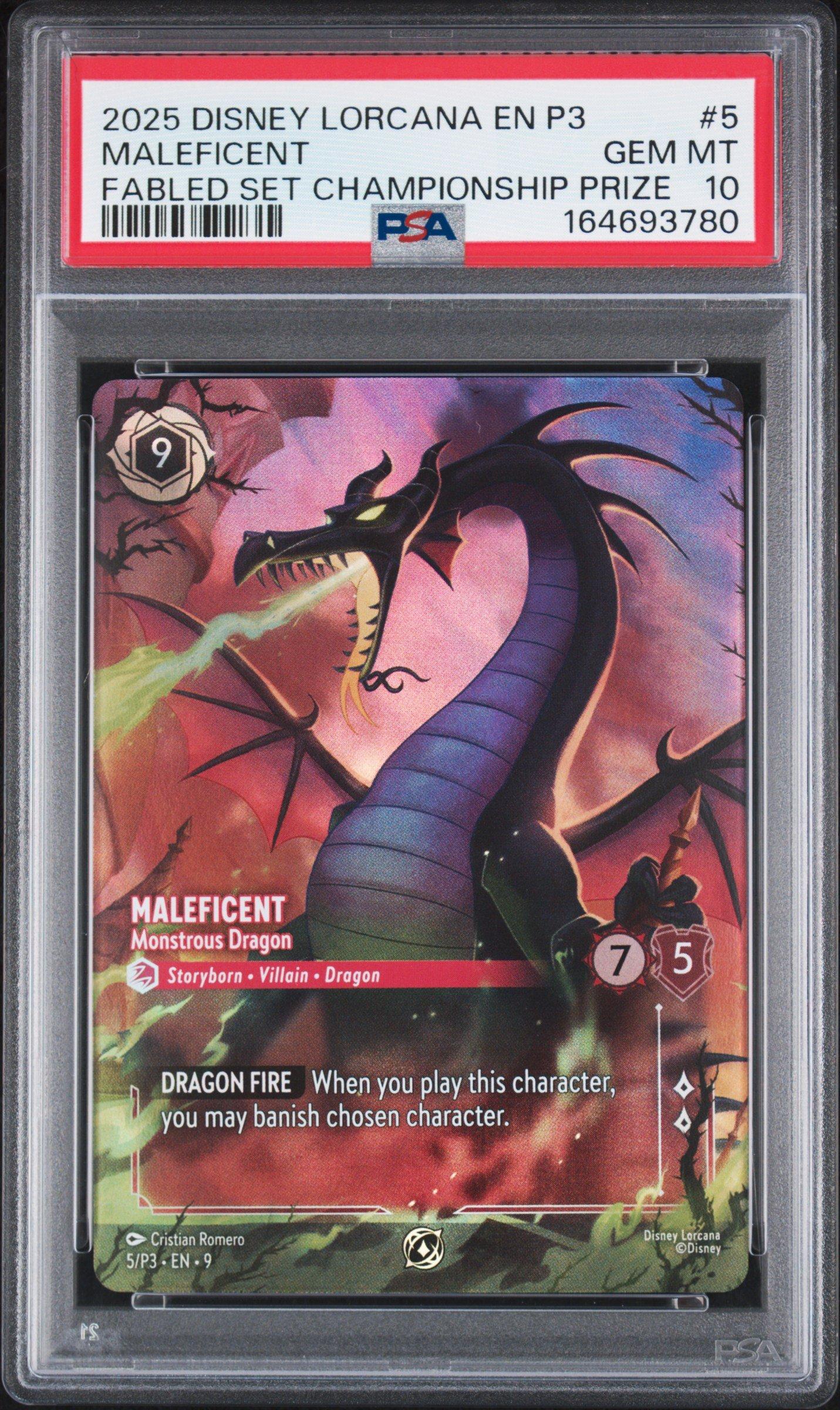 Disney Lorcana マレフィセント 怪物ドラゴン ホロ 2025 Disney Lorcana En P3-promo 5 Maleficent - Monstrous Dragon