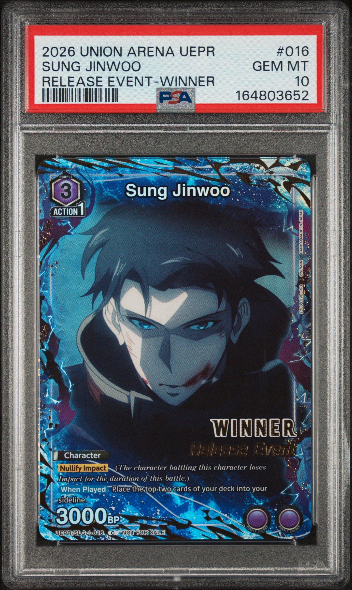 2026 Union Arena Uepr-promos 016 Sung Jinwoo Release Event-winner