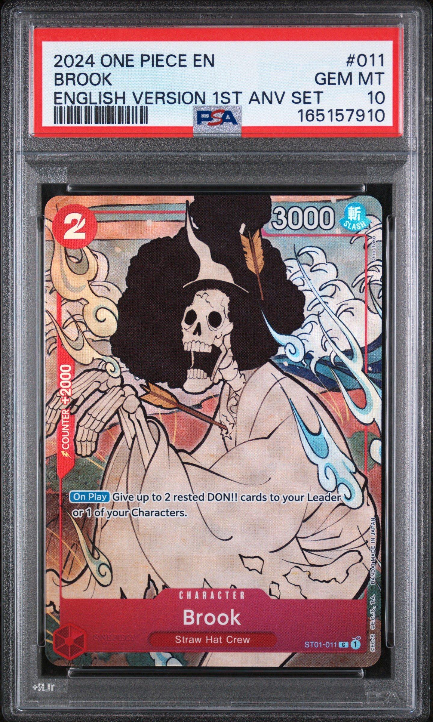 ワンピース カードゲーム PSA 10 Brook 2024 ONE PIECE EN 1st ANV 2024 One Piece English Version 1st Anniversary Set 011 Brook PSA