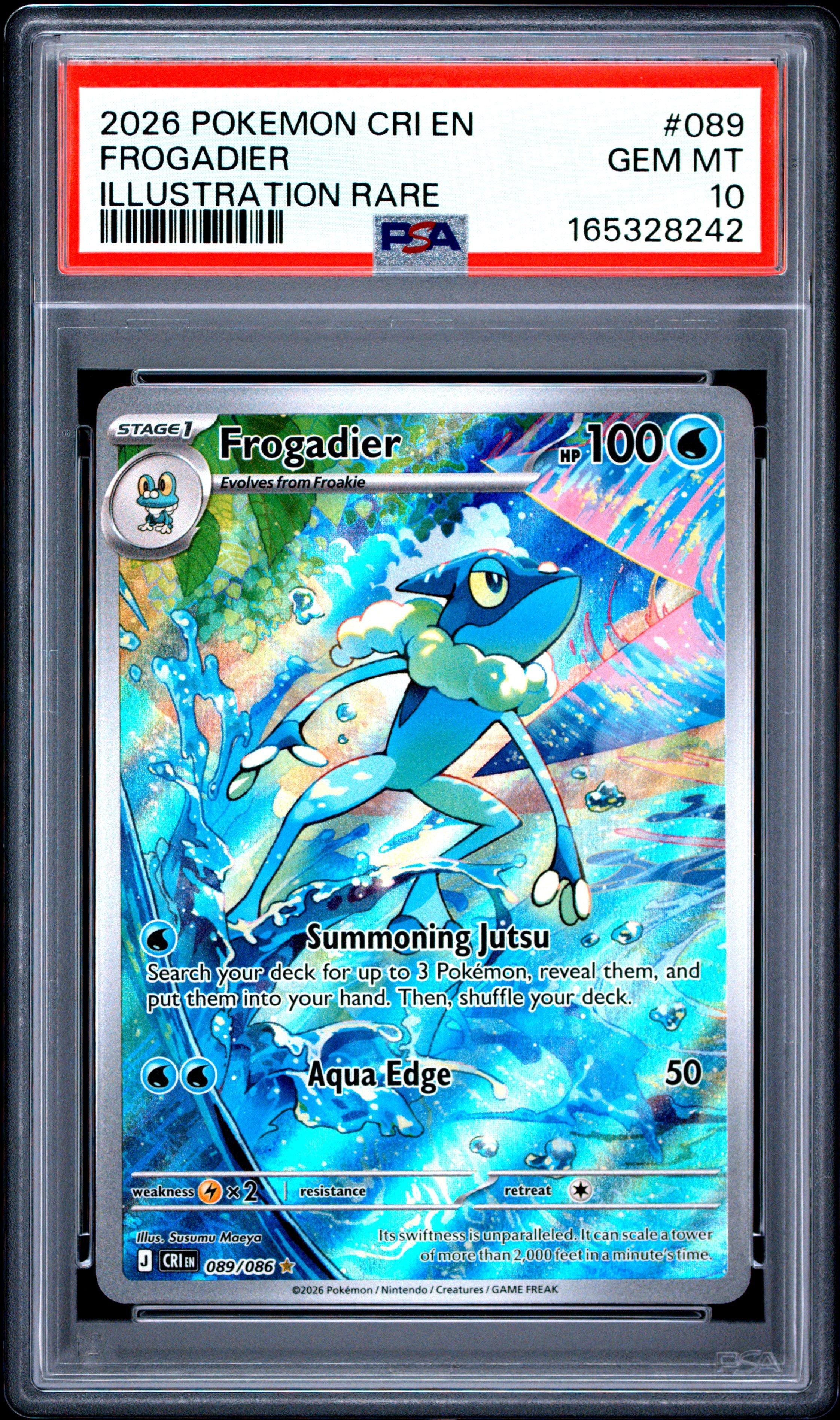 2026 Pokemon Cri En-chaos Rising 089 Frogadier Illustration Rare
