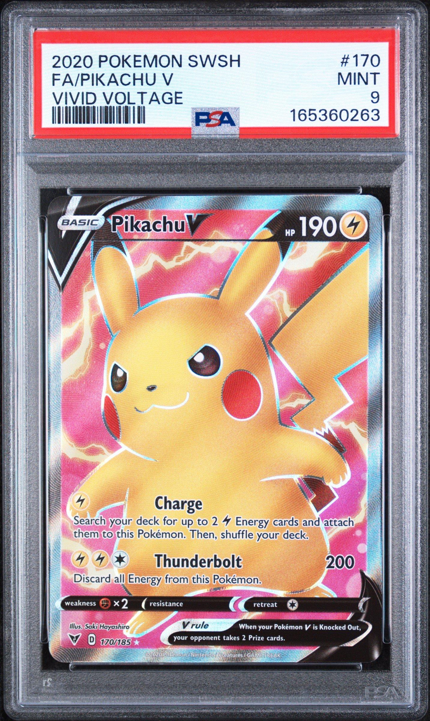 2020 Pokemon Sword & Shield Vivid Voltage 170 Full Art/pikachu V