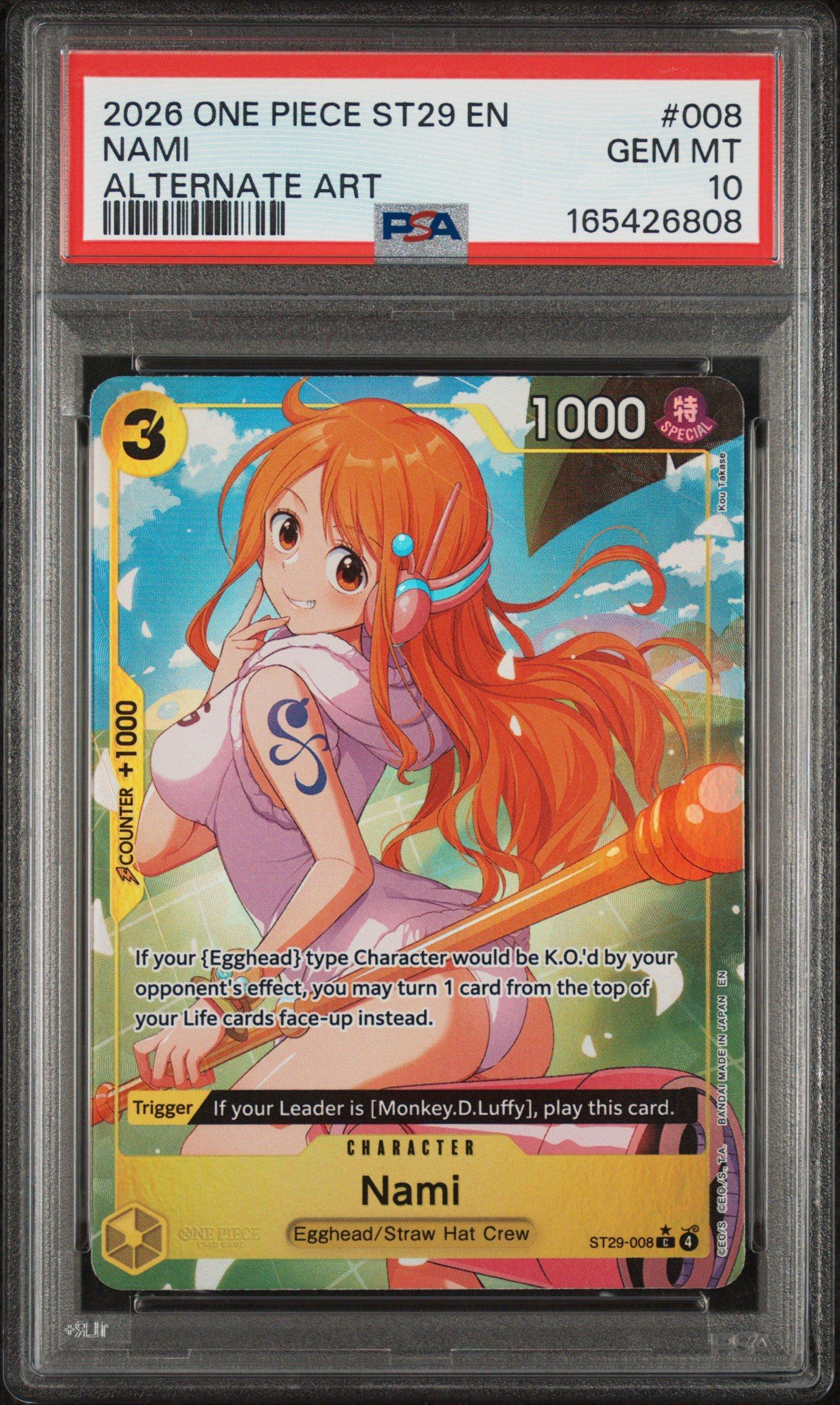 【PSA10】ナミ C-P ST29-008　エッグヘッド　49 2026 One Piece Starter Deck St29-egghead 008 Nami Alternate Art