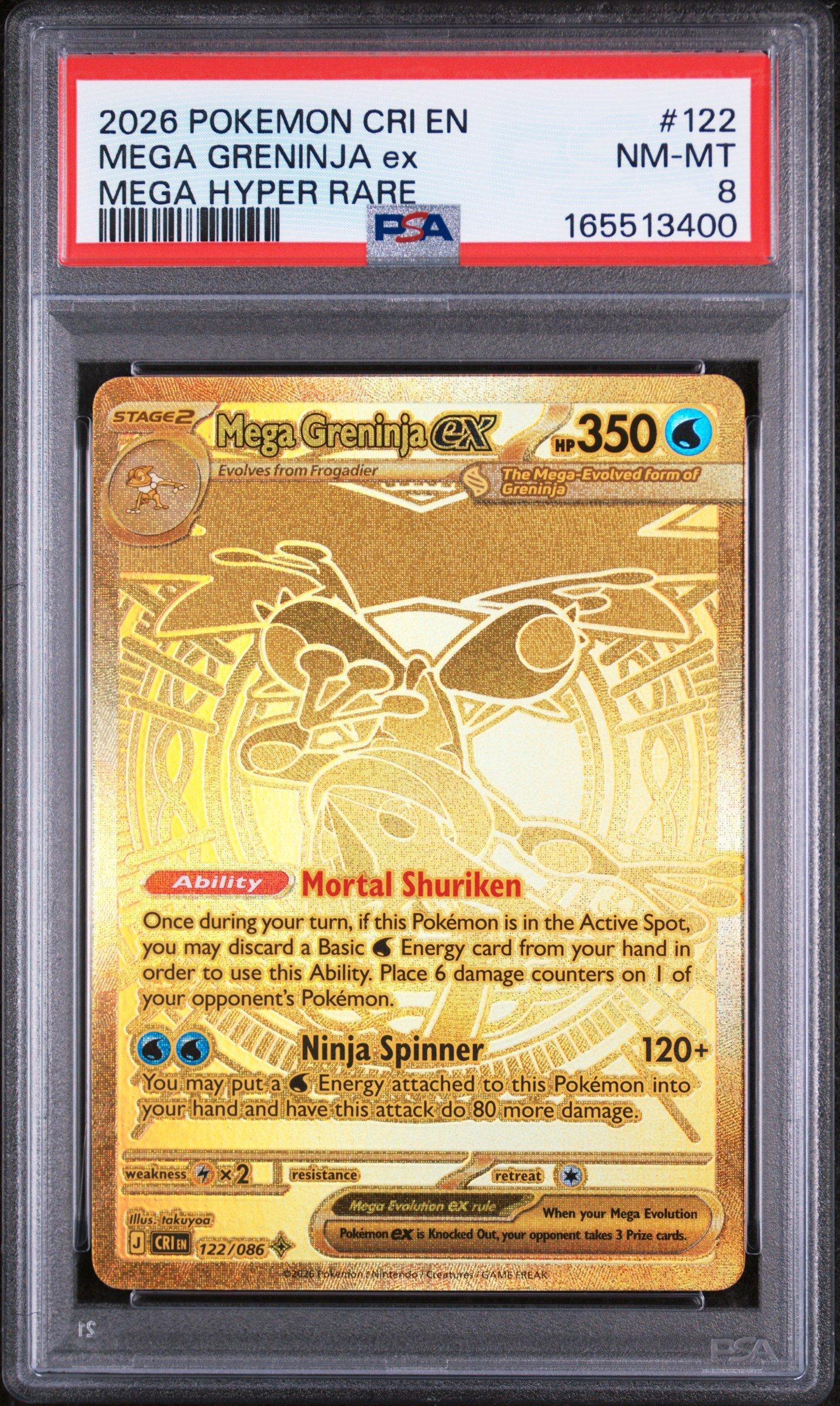 2026 Pokemon Cri En-chaos Rising 122 Mega Greninja Ex Mega Hyper