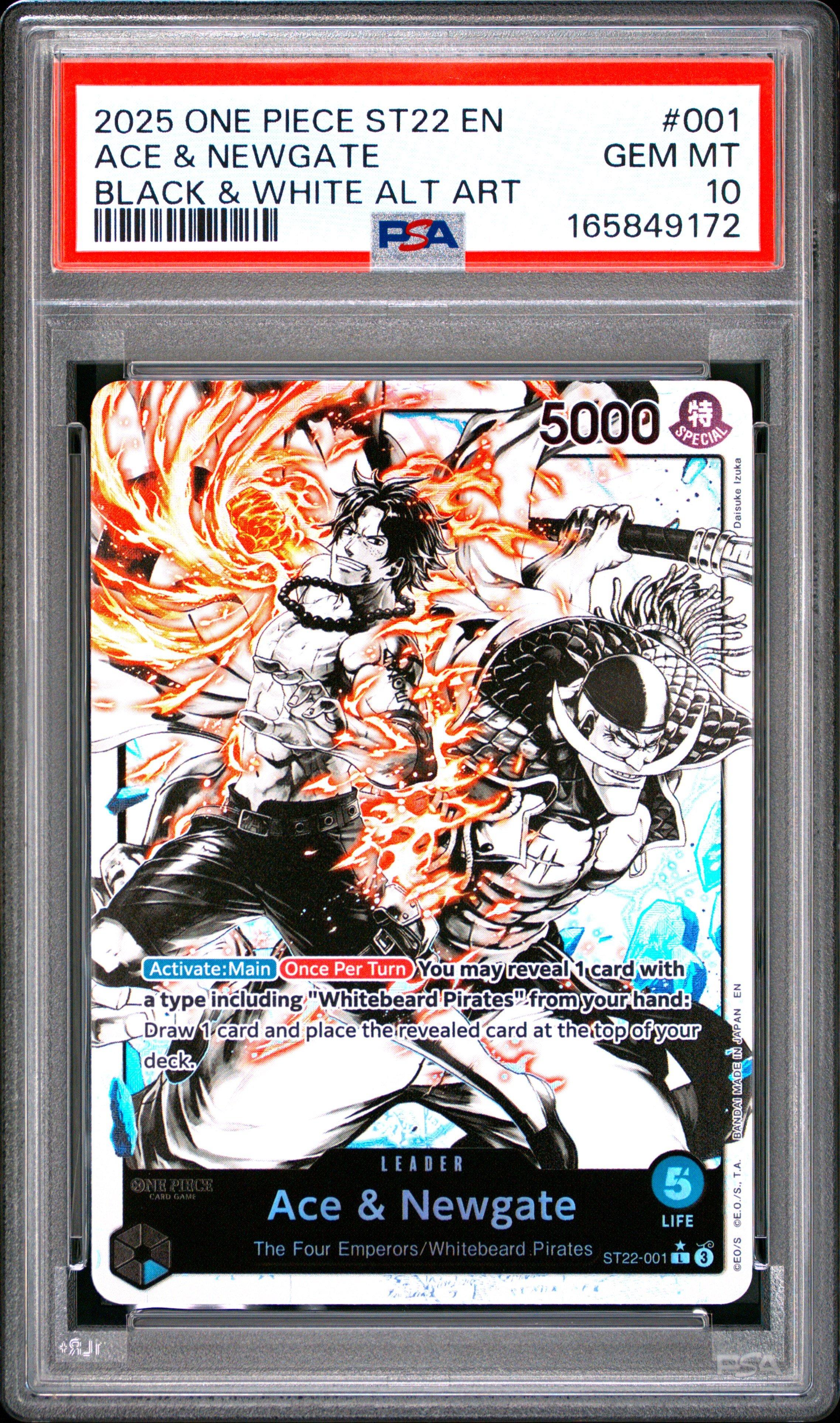 2025 One Piece Starter Deck St22-ace & Newgate 001 Ace & Newgate