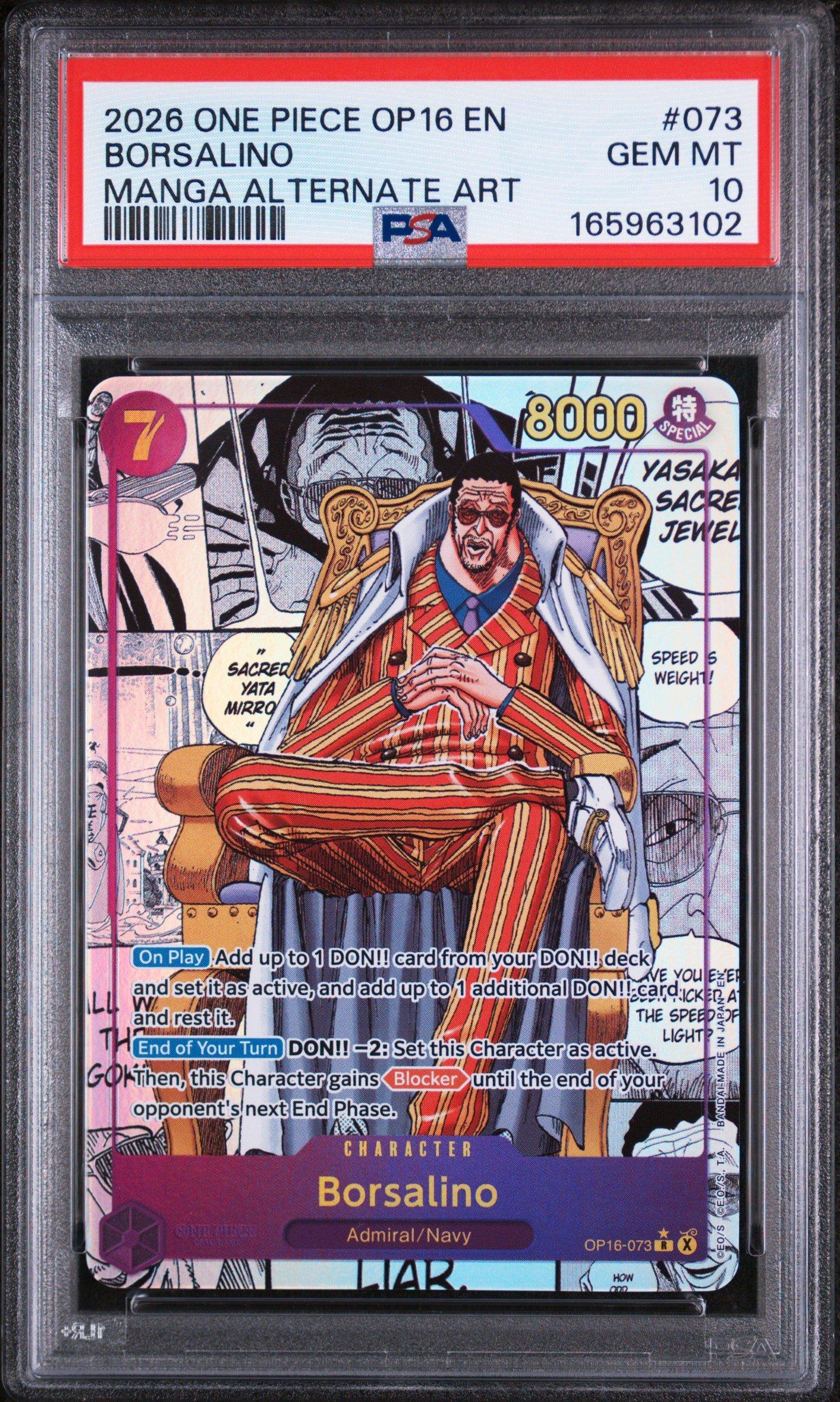 2026 One Piece Op16-the Time Of Battle 073 Borsalino Manga