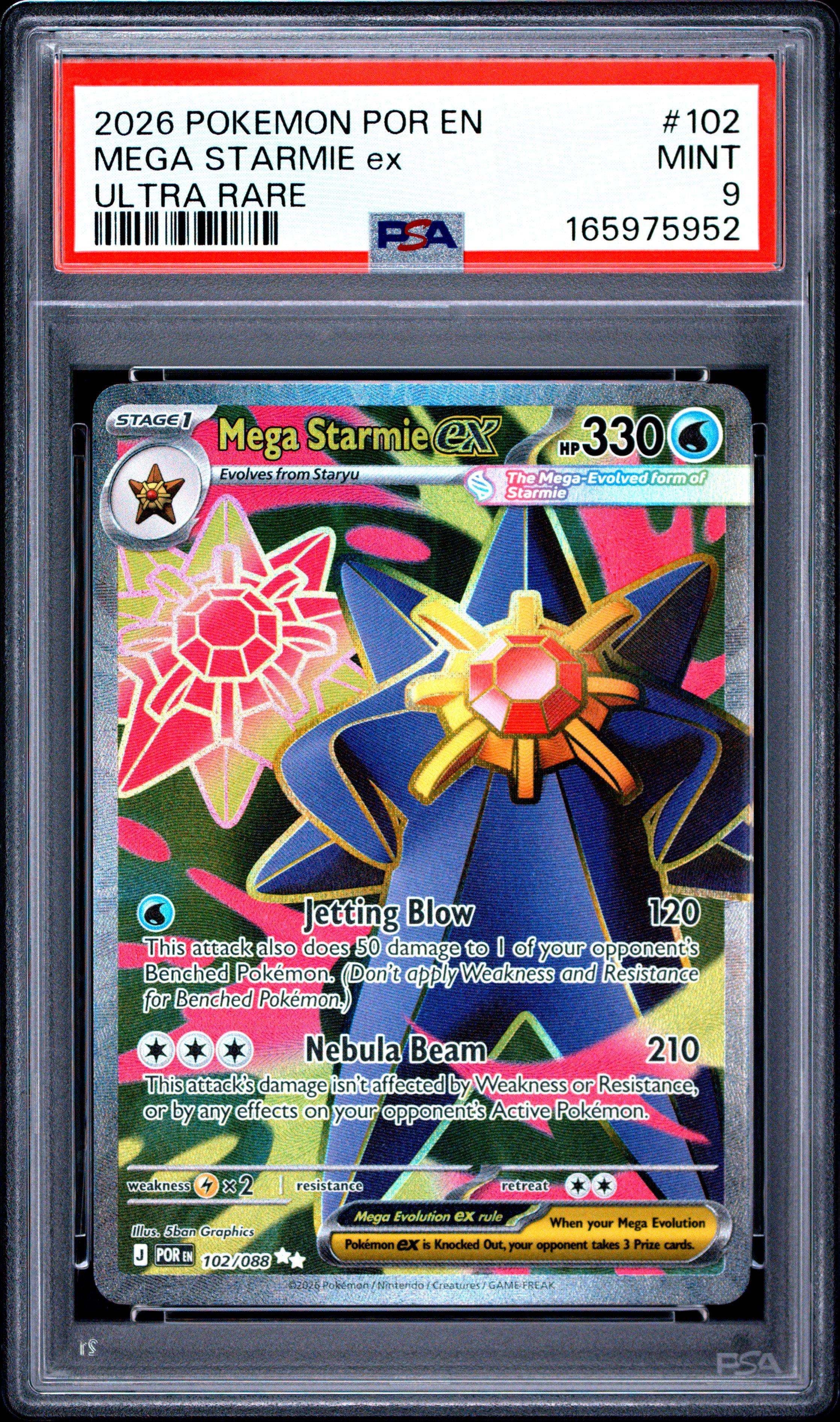 2026 Pokemon Por En-perfect Order 102 Mega Starmie Ex Ultra Rare